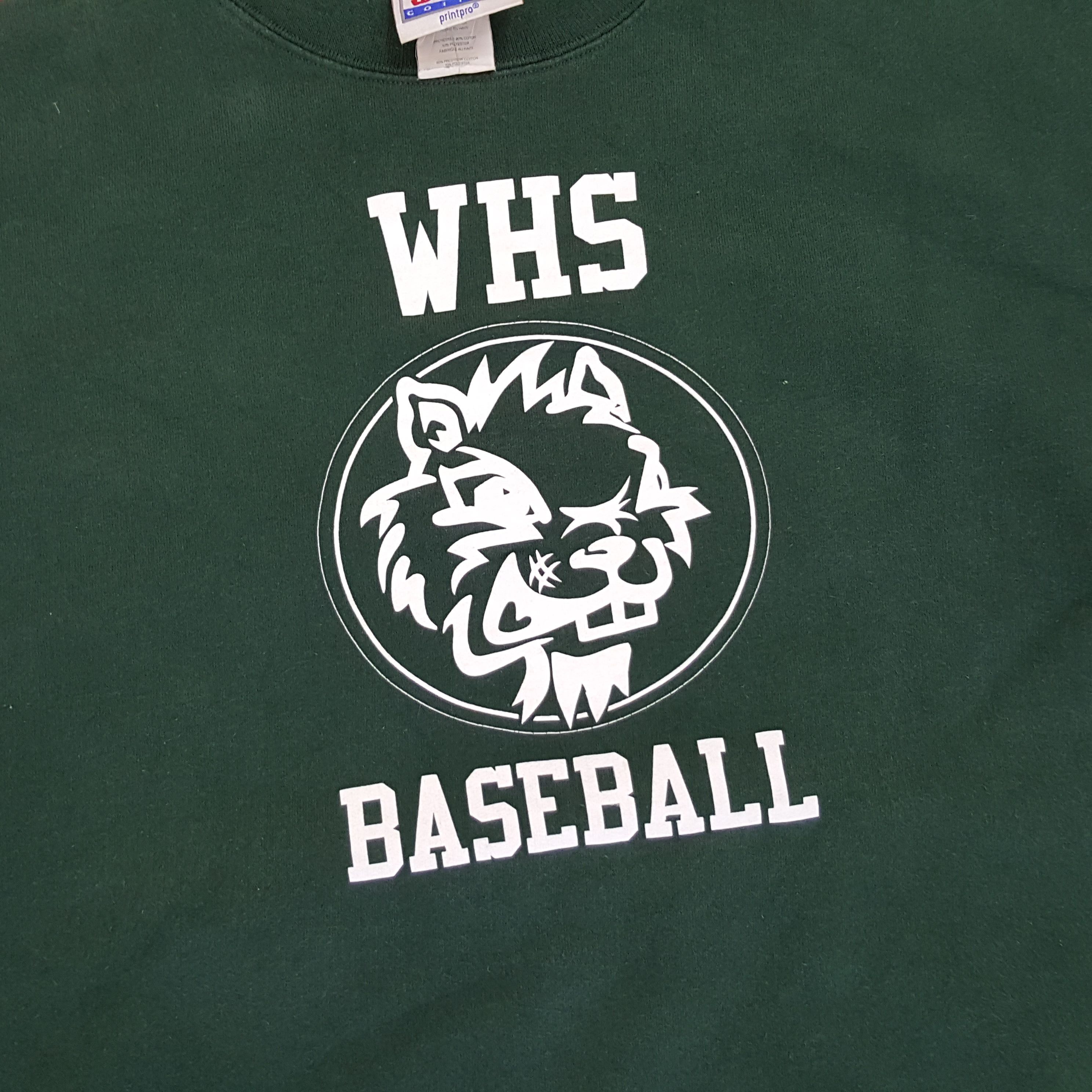 MLB × Vintage WHS Baseball Center Design Vintage Sweatshirt Size US XXL / EU 58 / 5 - 2 Thumbnail