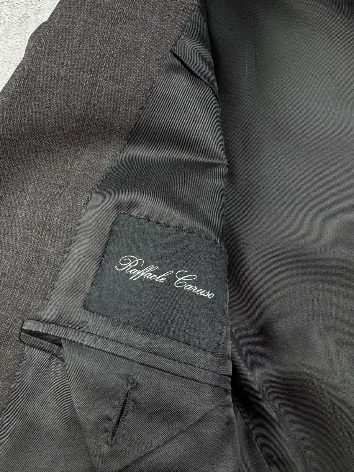 Caruso Vintage Raffaele Caruso 54R Classic 90S Blazer Suit Jacket Size 54R - 11 Thumbnail