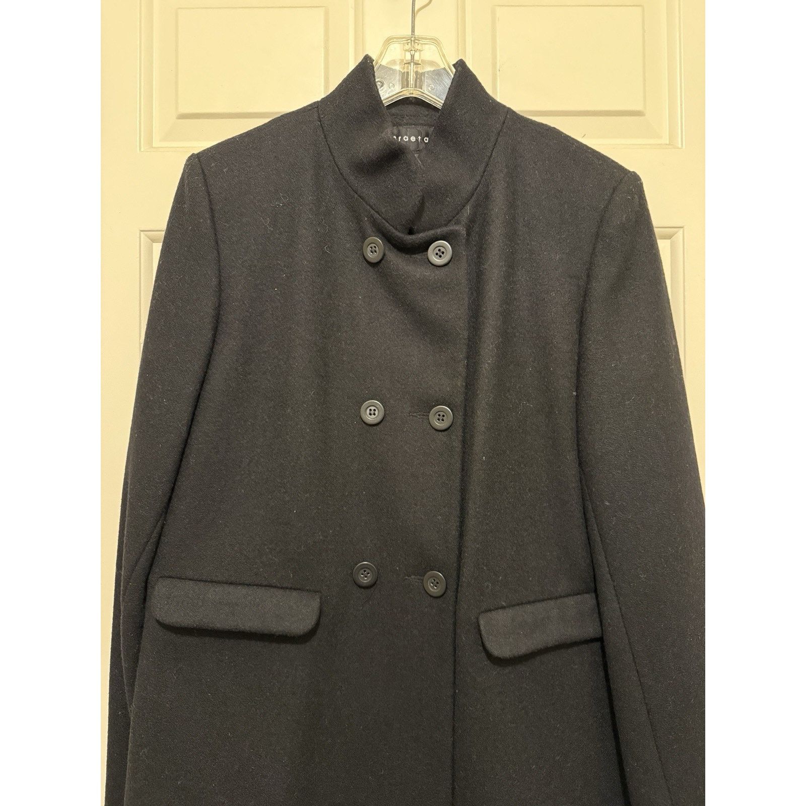 Other Braetan Women's Wool Blend Black 6 Button Up Pea Coat Size M Size M / US 6-8 / IT 42-44 - 5 Thumbnail
