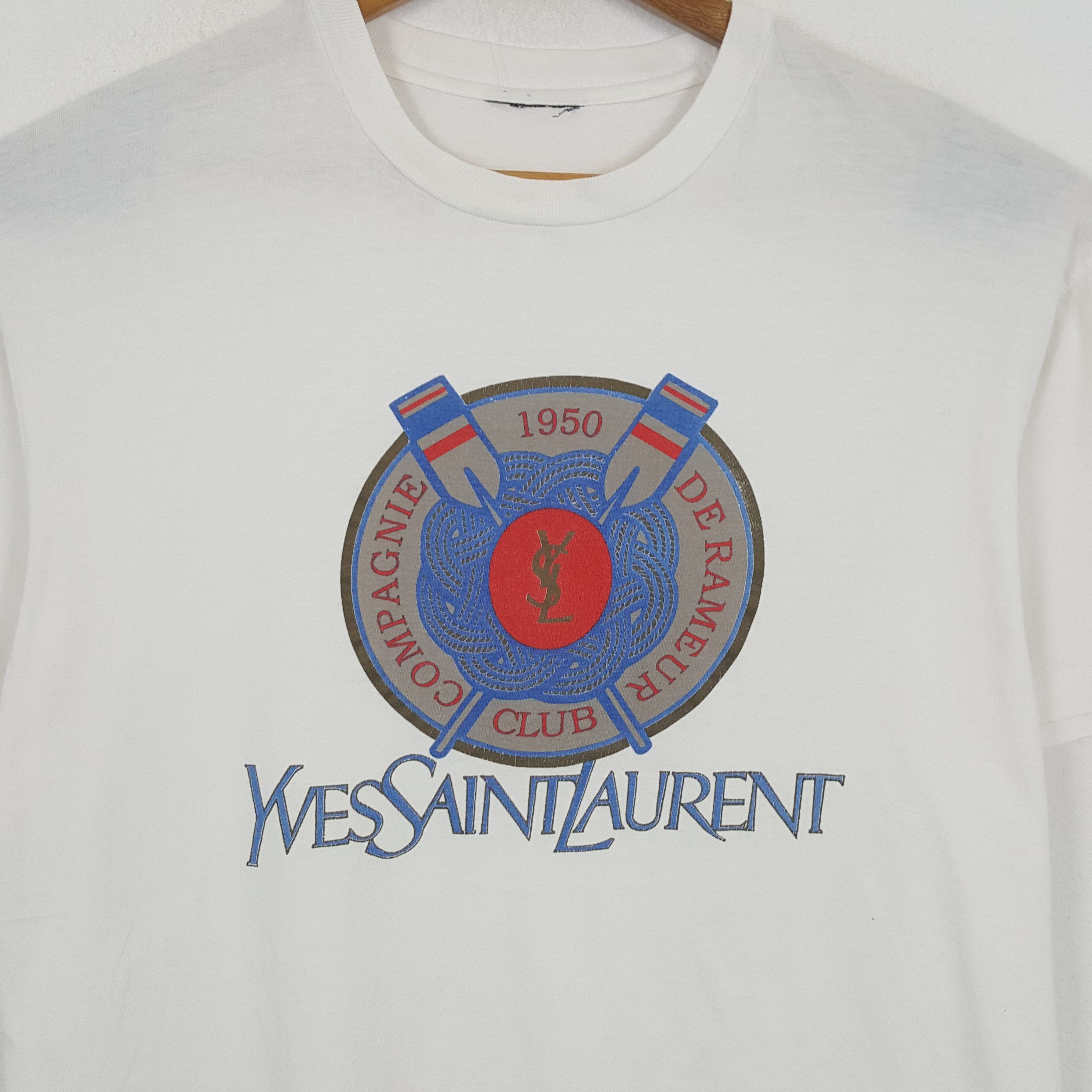 Vintage × Yves Saint Laurent Vintage YVES SAINT LAURENT Italian Fashion Brand T-Shirts Size US L / EU 52-54 / 3 - 2 Thumbnail