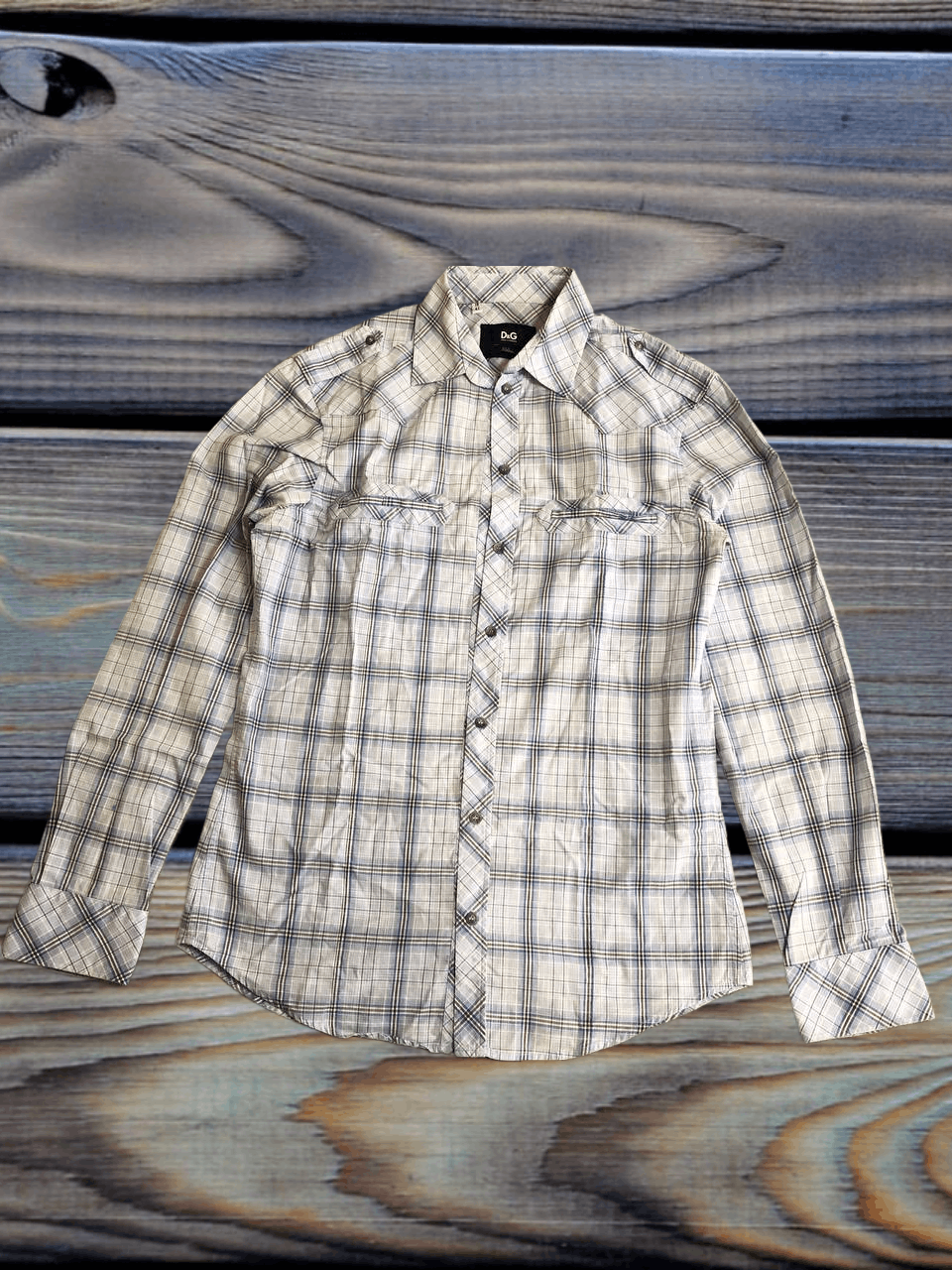 Dolce & Gabbana Dolce & Gabbana Plaid Button Down Shirt Long Sleeve Size US M / EU 48-50 / 2 - 1 Thumbnail
