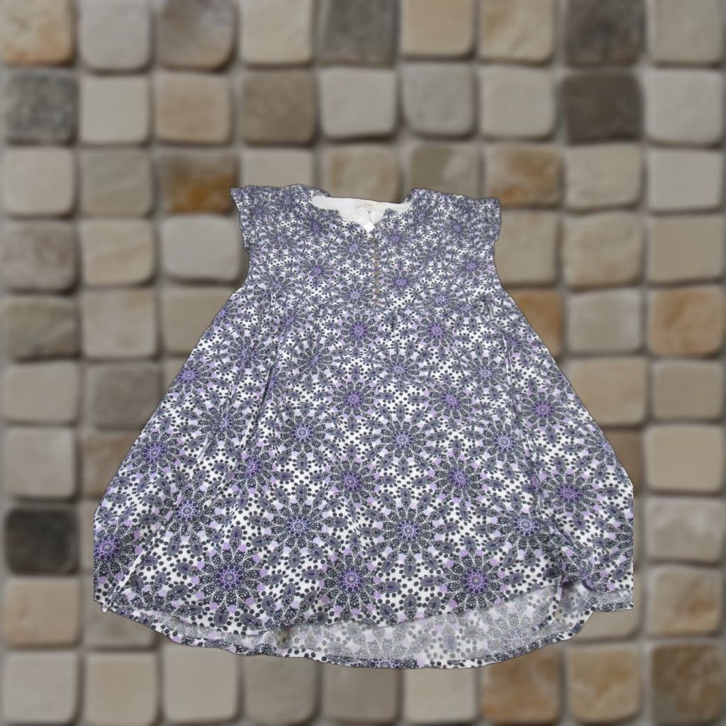 Loft LOFT Women Mini Dress - Floral Tie Waist Sleeveless, White, Medium, Casual, Polyester, NEW Size M / US 6-8 / IT 42-44 - 1 Thumbnail