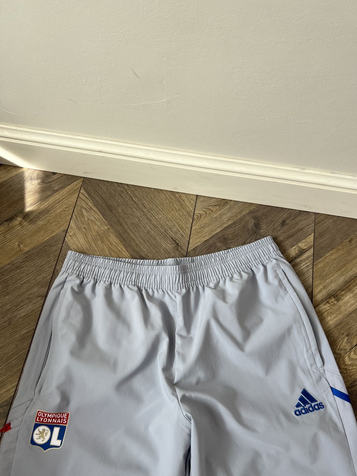 Adidas Vintage Adidas Olympique Lyon Pants Football Track Bottoms Size US 33 - 7 Thumbnail