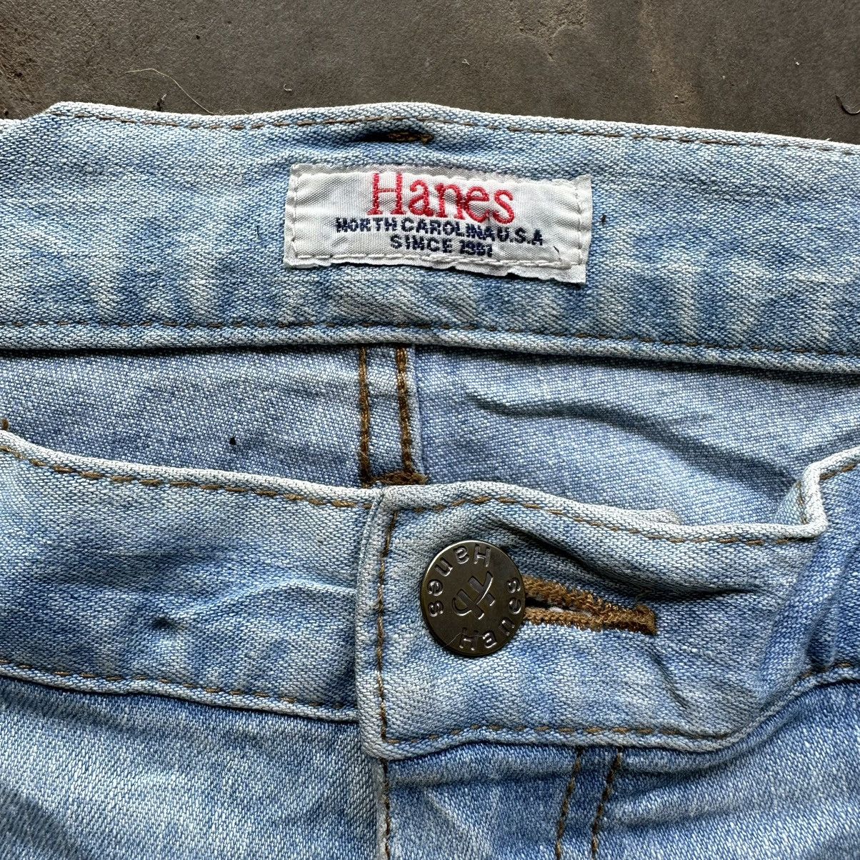 Japanese Brand × Jean × Vintage Vintage Hanes Lightwash Distressed Faded Denim Jean Pant W36 Size US 36 / EU 52 - 6 Thumbnail