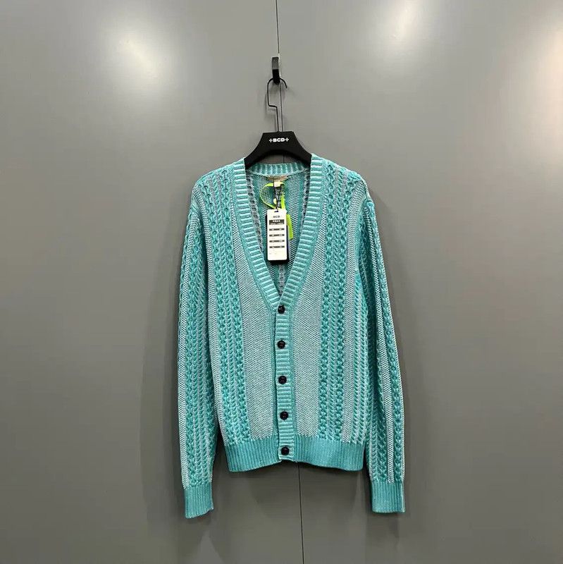 Burberry Burberry Women's Blue Wool Cardigan Size L / US 10 / IT 46 - 1 Thumbnail