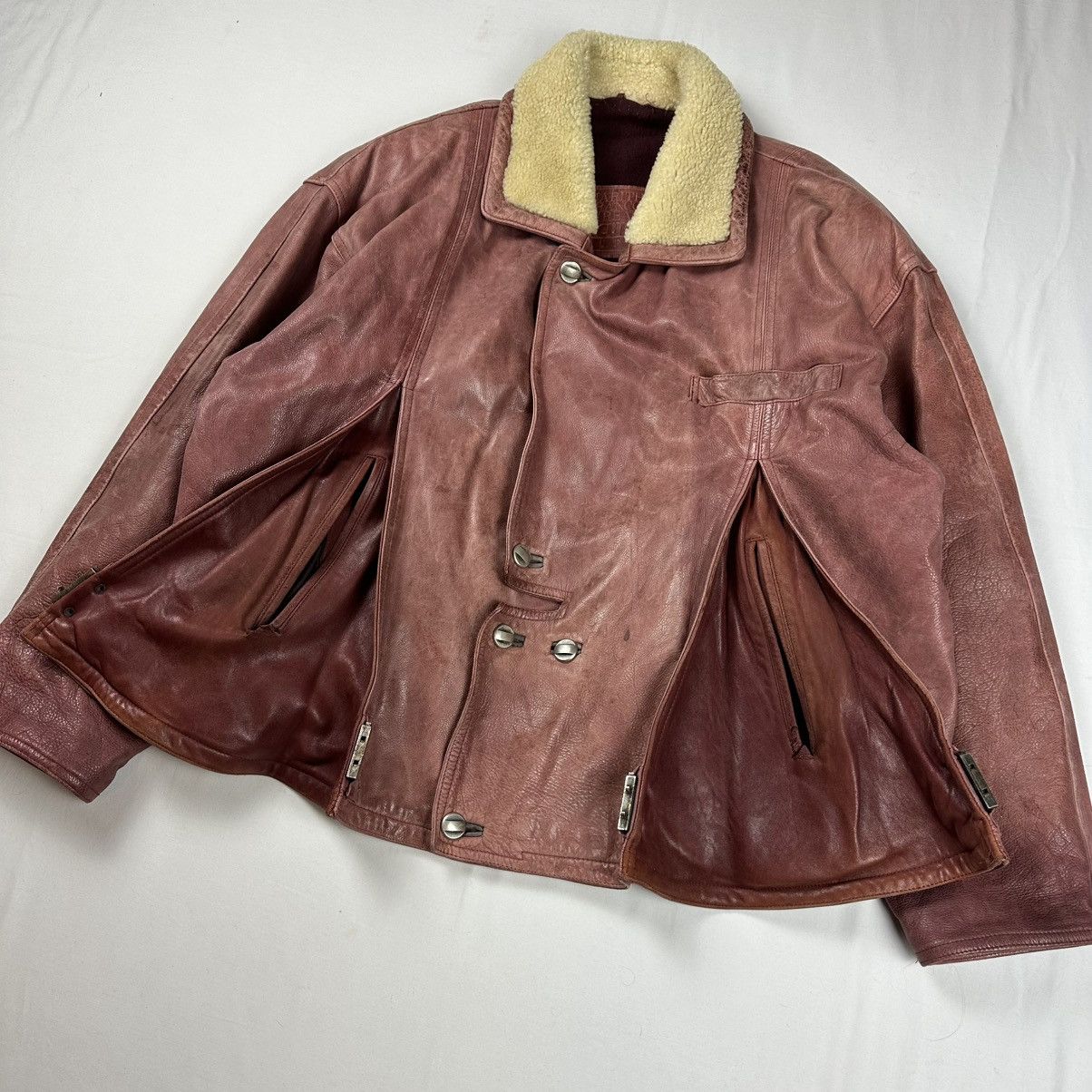 Marithe + Francois Girbaud Marithe + Francois Girbaud Leather Jacket Ruffo (1990s) Size US L / EU 52-54 / 3 - 2 Thumbnail