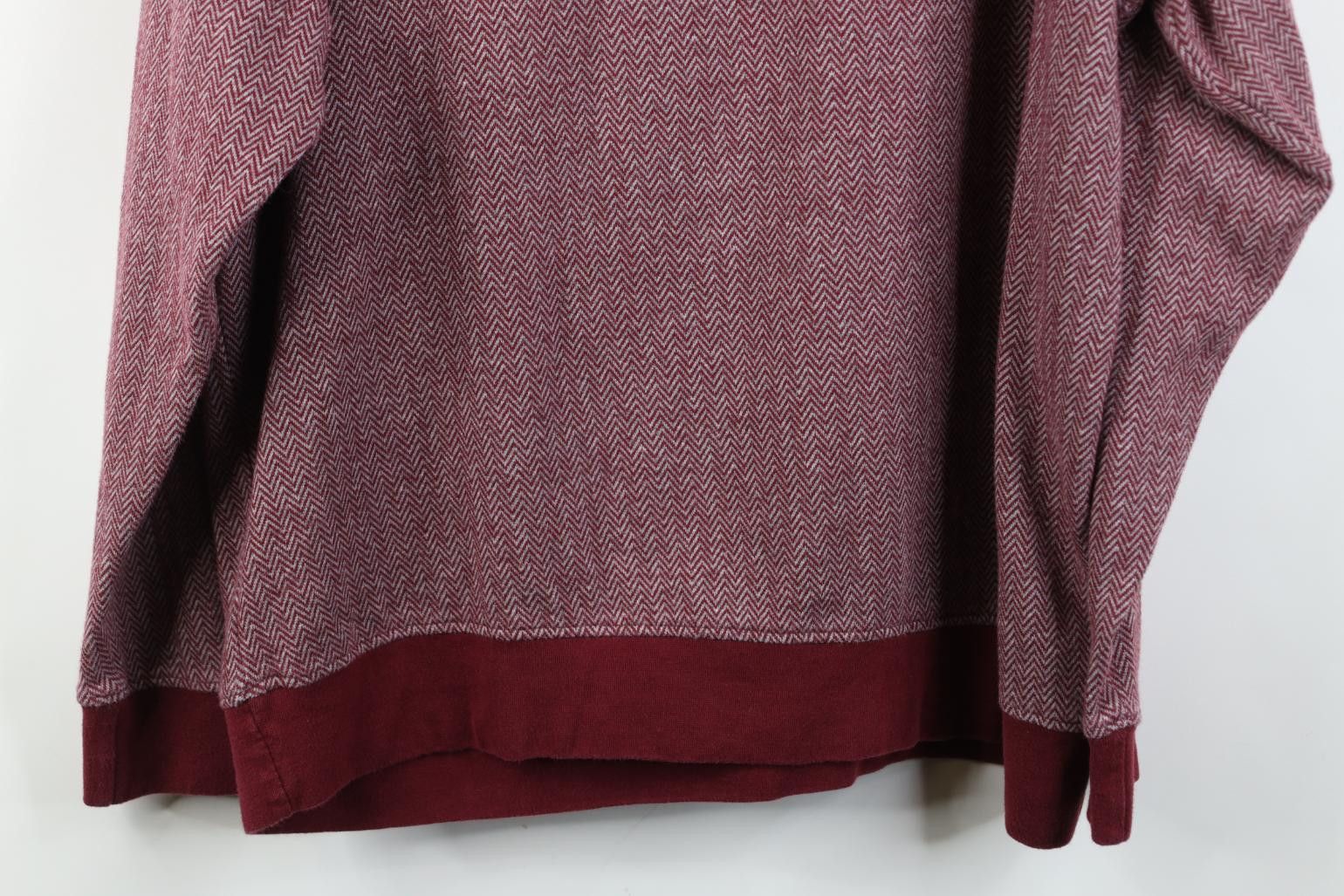 Vintage Vintage 90s Streetwear Herringbone Long Sleeve Pullover Polo Size US XL / EU 56 / 4 - 10 Thumbnail