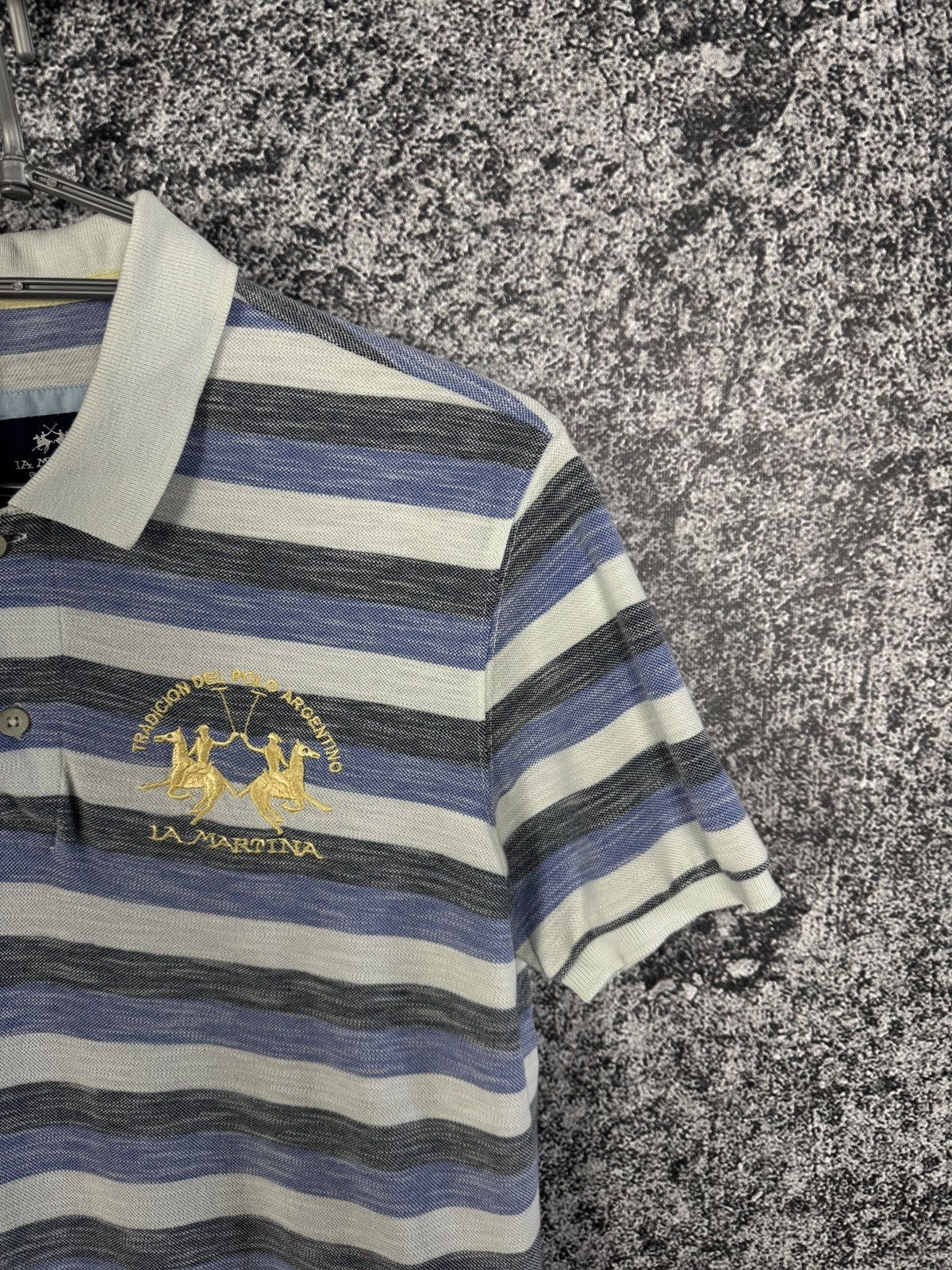 La Martina La Martina Buenos Aires Striped Polo Shirt Slim Fit Size L Size US L / EU 52-54 / 3 - 2 Thumbnail