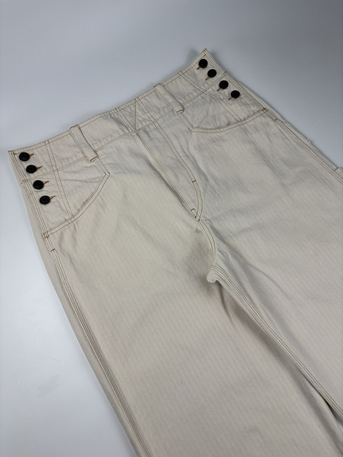 Isabel Marant Myler Herringbone Wide Leg Pant Size 28" / US 6 / IT 42 - 4 Thumbnail