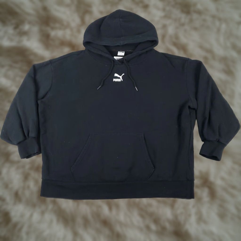 Puma Puma Hoodie Womens XS Black Cotton Blend Pullover Sweatshirt Ladies Size XS / US 0-2 / IT 36-38 - 1 Thumbnail