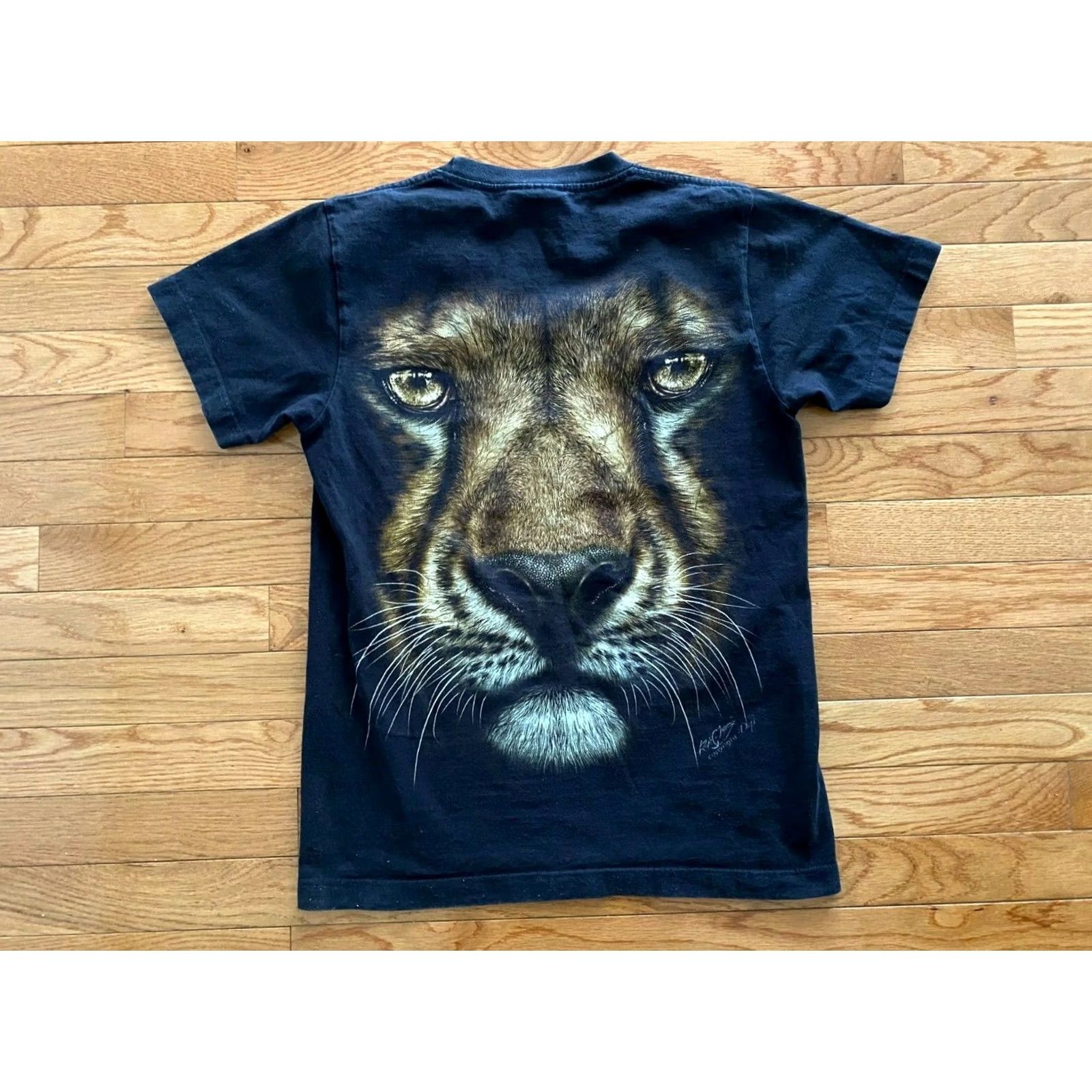 Gloverall Rock Chang Shirt Mens S Black Lion Tiger All Over Print Size US S / EU 44-46 / 1 - 2 Thumbnail