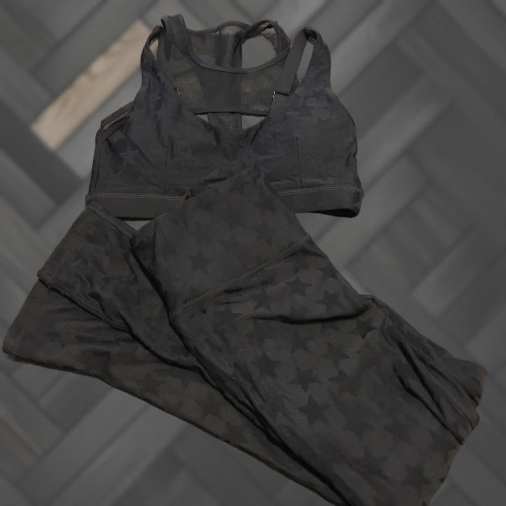 Vintage Mono B Blck Star Leggings Active Size Large Bra Medium Size 36" / US 14 / IT 50 - 1 Thumbnail