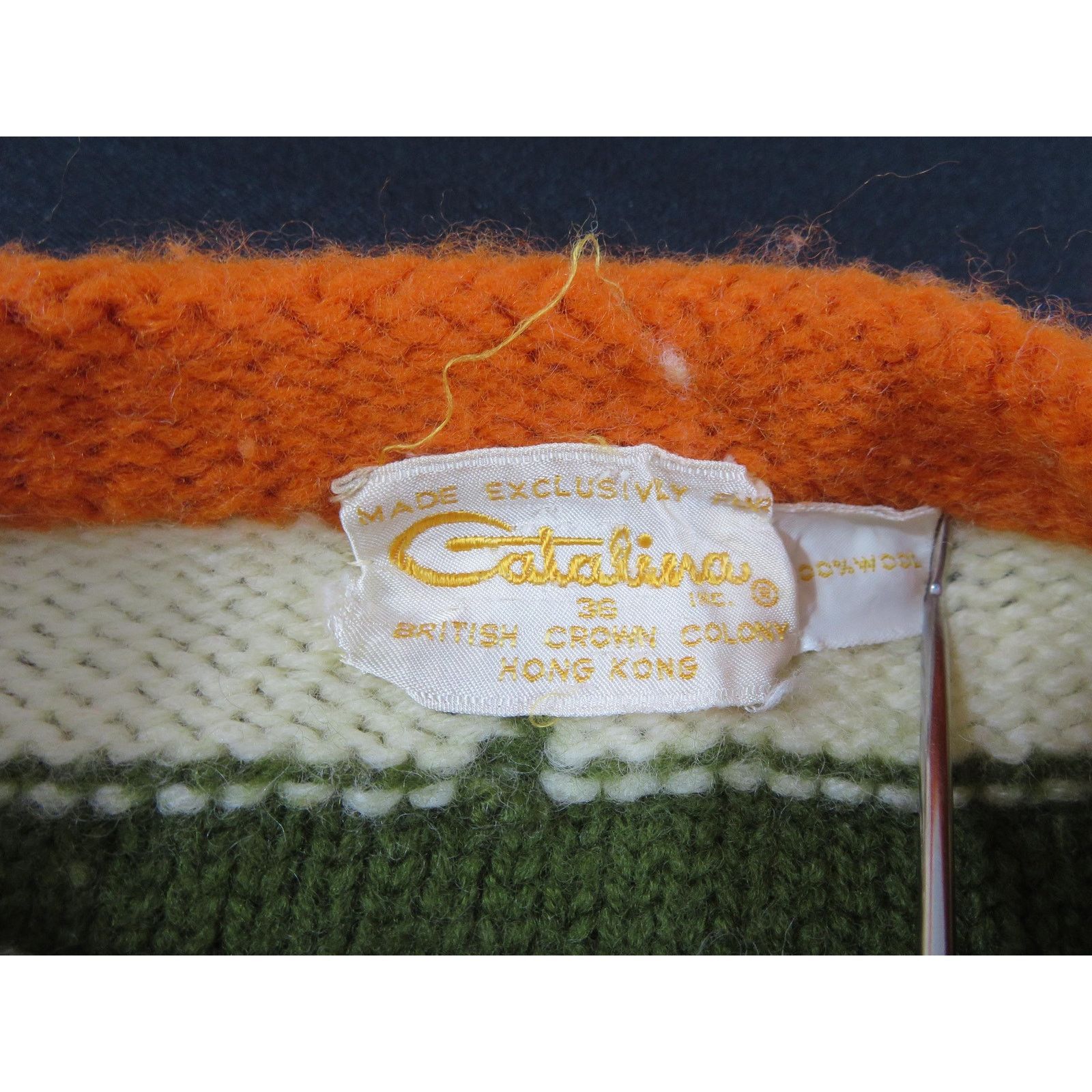 Catalina Catalina Knit Sweater, Window Pane Raised Fabric Sz 36 1960s Size US S / EU 44-46 / 1 - 3 Thumbnail