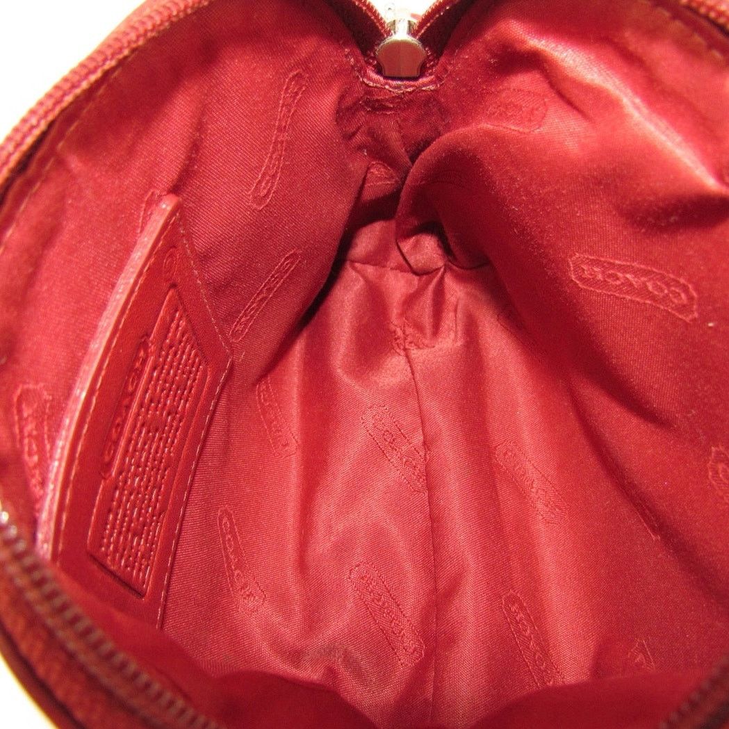 Coach Coach Red Leather Dome Wristlet / Cosmetic Bag Size ONE SIZE - 8 Thumbnail