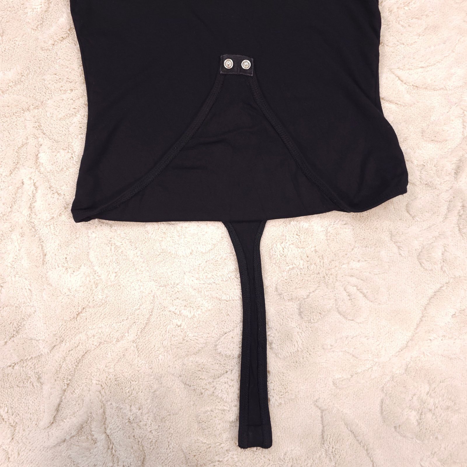 Good American Good American One Shoulder Corded Bodysuit Black Sz 2 Size M / US 6-8 / IT 42-44 - 8 Thumbnail