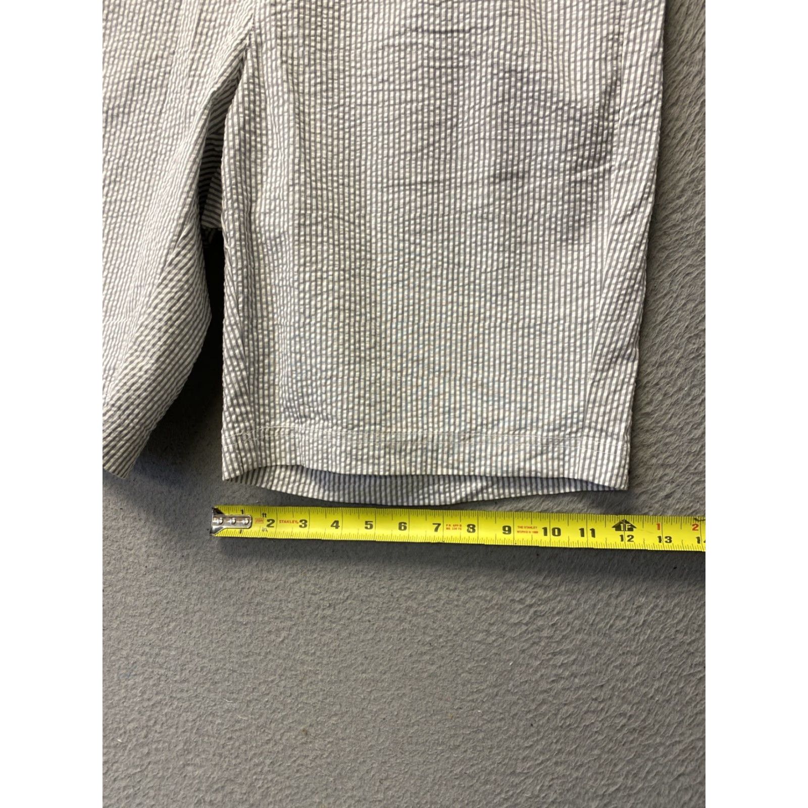 Vintage J Hilburn Shorts Tailored Fit Seersucker Mens Size 33 White Gray Stripes /0699 Size US 33 - 6 Thumbnail