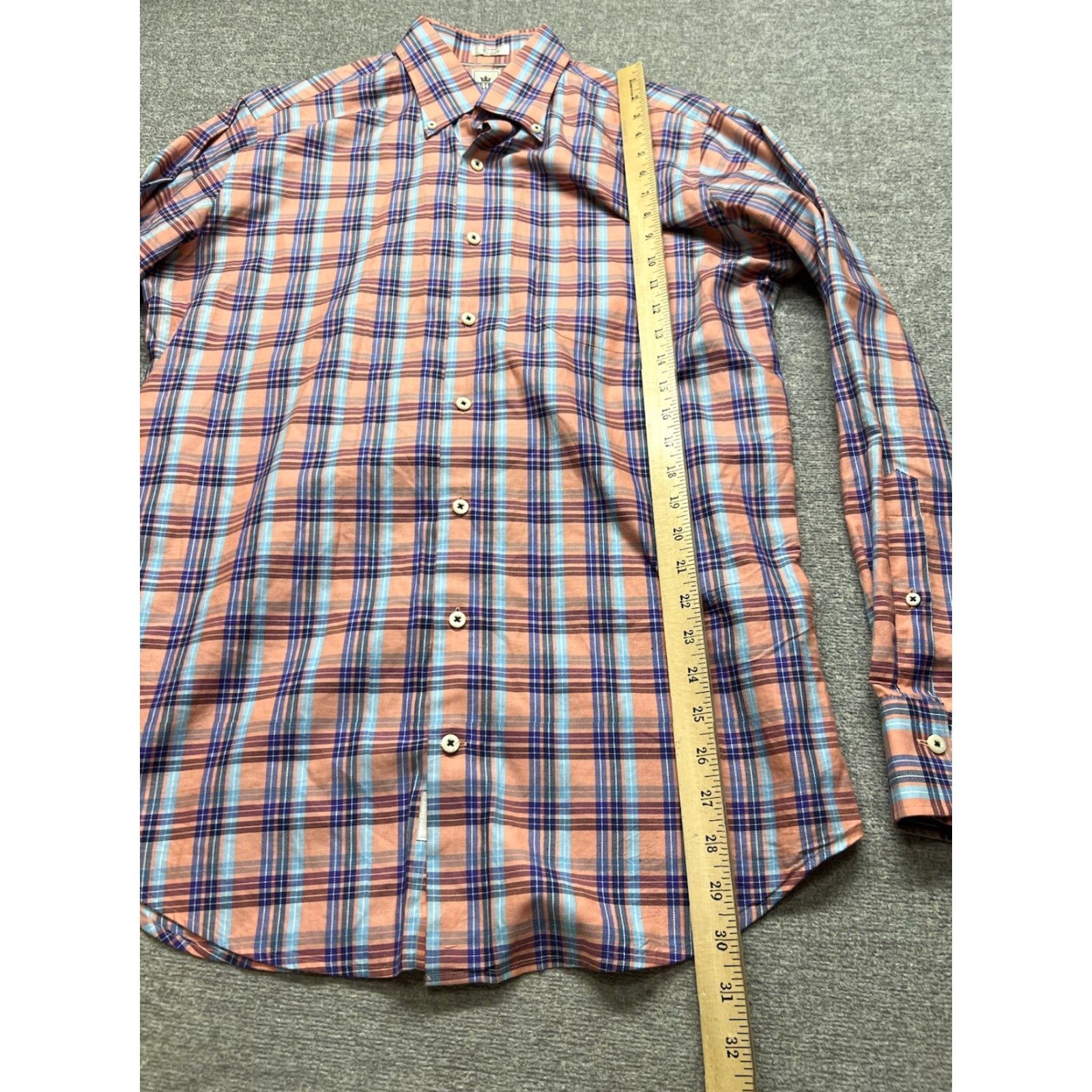 Peter Millar Peter Millar Shirt Mens Medium Button-Down Plaid Long Sleeve Cotton Size US M / EU 48-50 / 2 - 4 Thumbnail