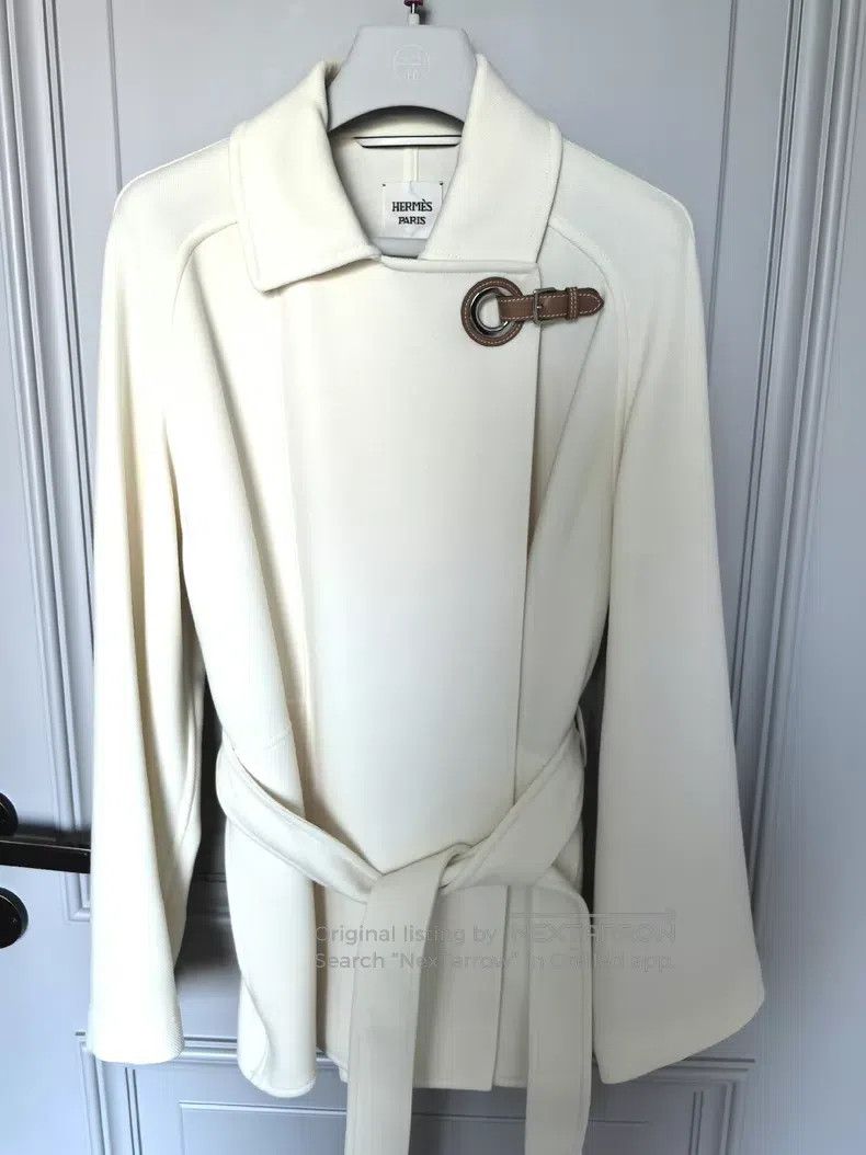 Hermes Hermes Spring-Summer Wool Coat, Off-White Size XS / US 0-2 / IT 36-38 - 1 Thumbnail