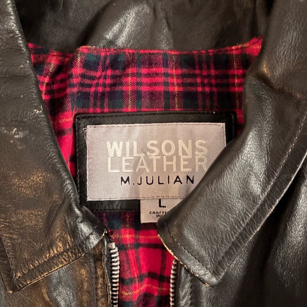 Wilsons Leather Wilson’s Leather Men’s Black Piped Jacket Size US L / EU 52-54 / 3 - 4 Thumbnail