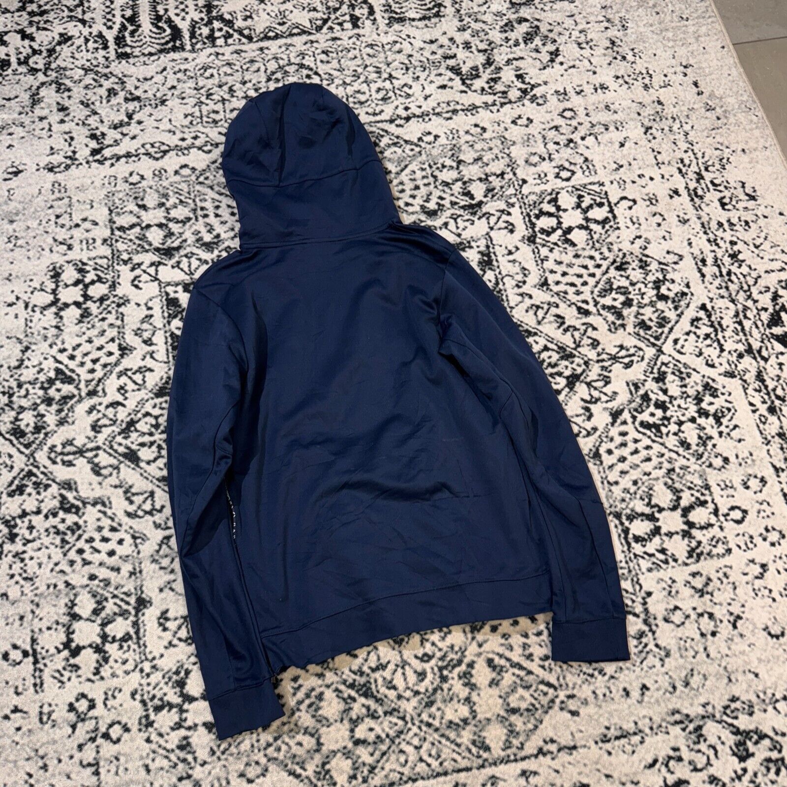 Nike × Vintage Vintage Nike Navy Blue Polyester Hoodie Size S Y2K 90s Size US S / EU 44-46 / 1 - 15 Thumbnail