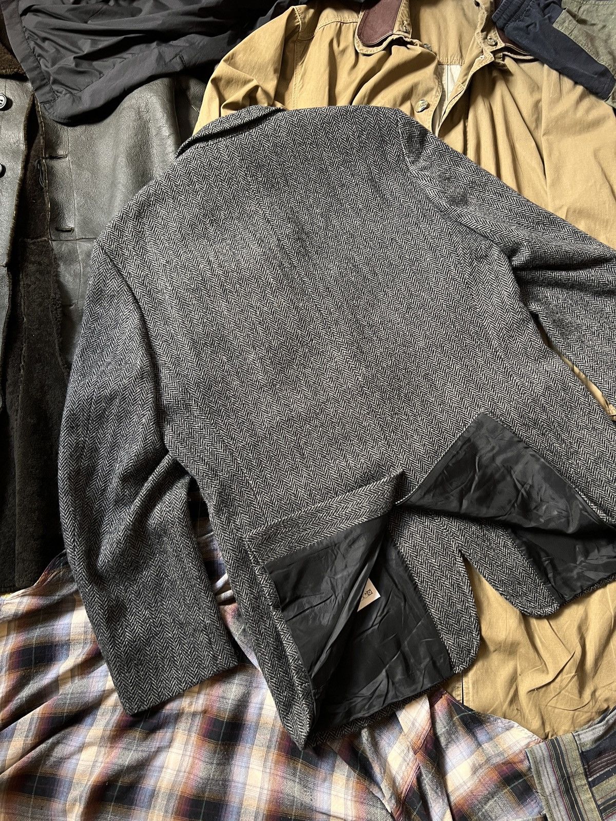 Harris Tweed Vintage J.Philipp Germany 100% Wool Harris Tweed Blazer Size 52S - 8 Thumbnail