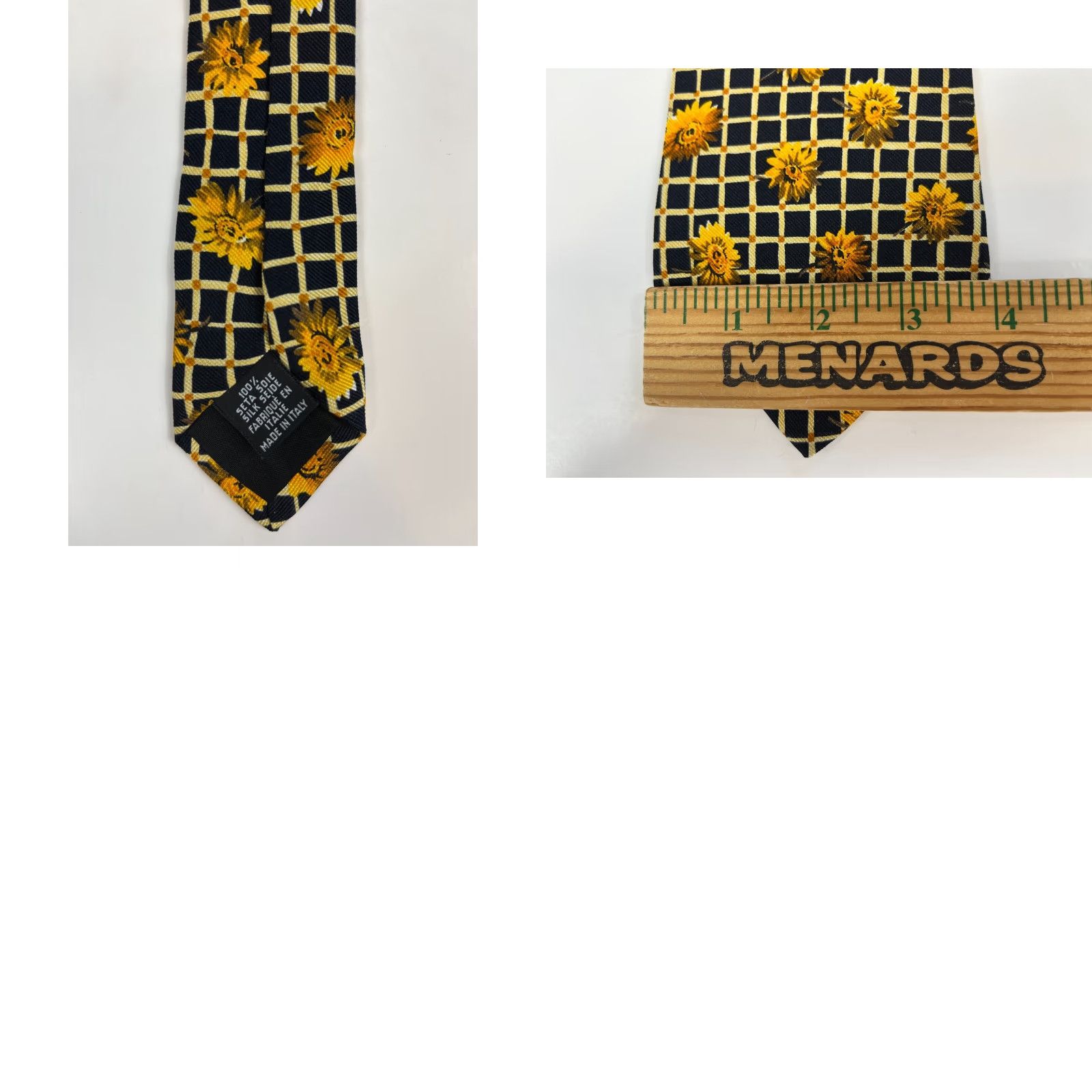 Hugo Boss VINTAGE Hugo BOSS Silk Tie Men Wide 4" Floral 58" Made in Italy Size ONE SIZE - 8 Thumbnail