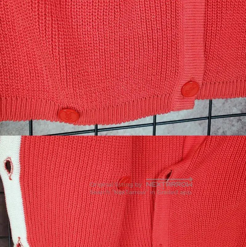Yves Saint Laurent YSL Spring Autumn Red Cotton Knit Top . Size M / US 6-8 / IT 42-44 - 5 Thumbnail