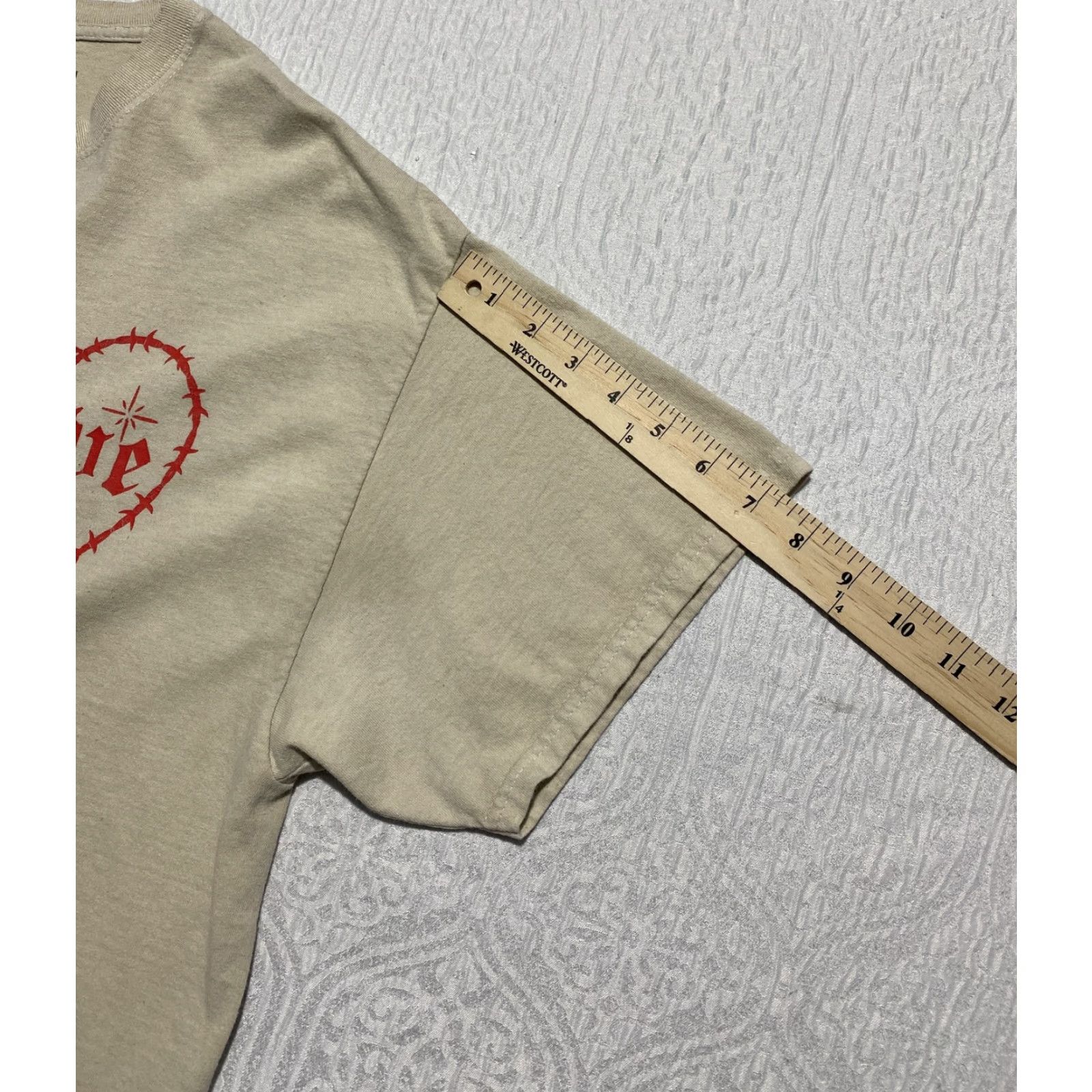 Pacsun PacSun Shirt Mens Large Beige Graphic Tee Forever Young Smiley Butterflies Love Tee Size US L / EU 52-54 / 3 - 7 Thumbnail