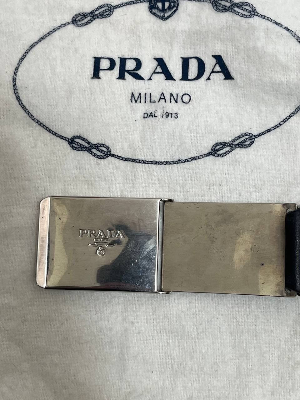 Prada Prada Milano Vintage Plaque Leather Belt Size ONE SIZE - 2 Thumbnail