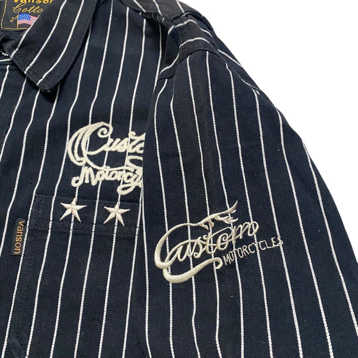 Vanson Leathers Vanson Leather Work Shirt Stripe Duck Canvas Size US XL / EU 56 / 4 - 11 Thumbnail