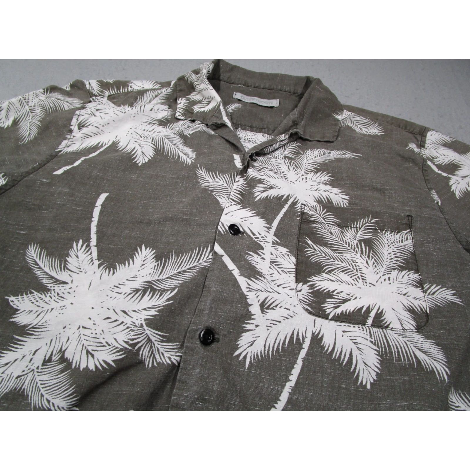 Outerknown VINTAGE None Shirt Mens XL Gray Floral Organic Hemp Casual Summer Beach Retro Outdoor Hawaiian Men Size US XL / EU 56 / 4 - 2 Thumbnail