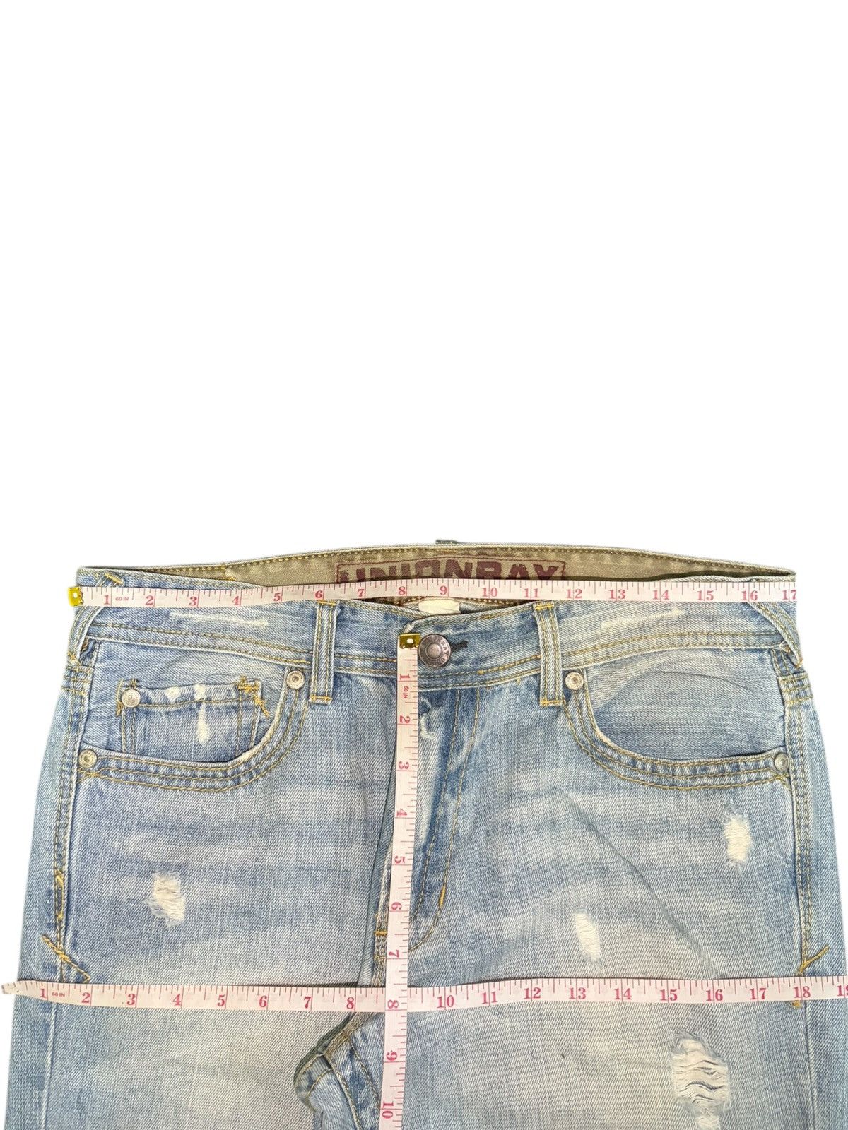 Edwin Vintage Japanese Brand Faded Wash Distress Flare Jeans Size US 34 / EU 50 - 6 Thumbnail
