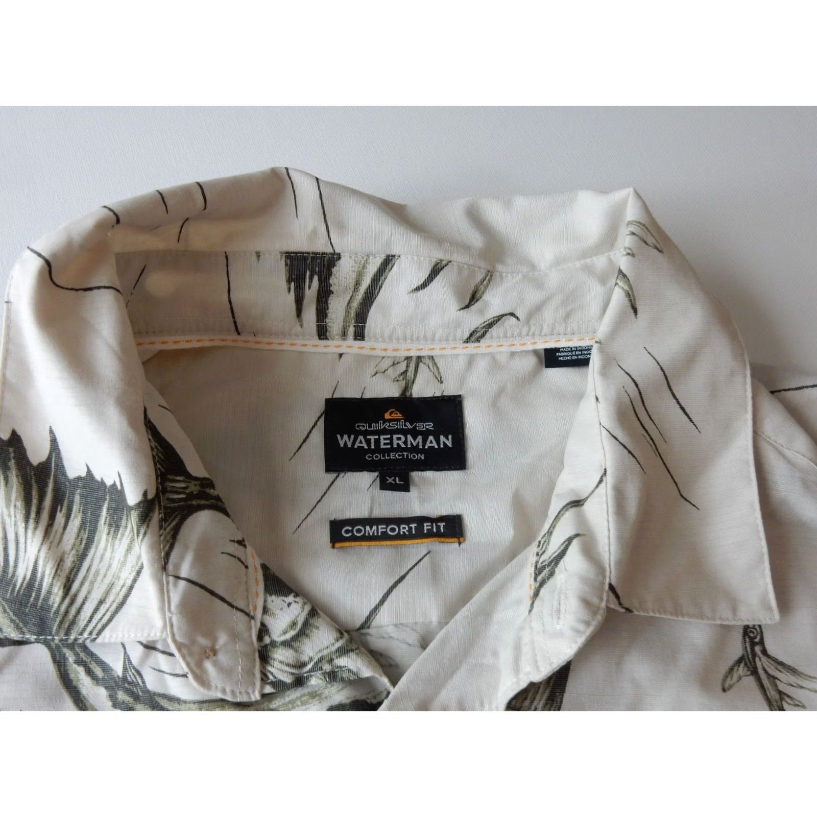 Quiksilver Quiksilver Shirt Men XL Button-Up Short Sleeve Hawaiian Beige Size US XL / EU 56 / 4 - 4 Thumbnail