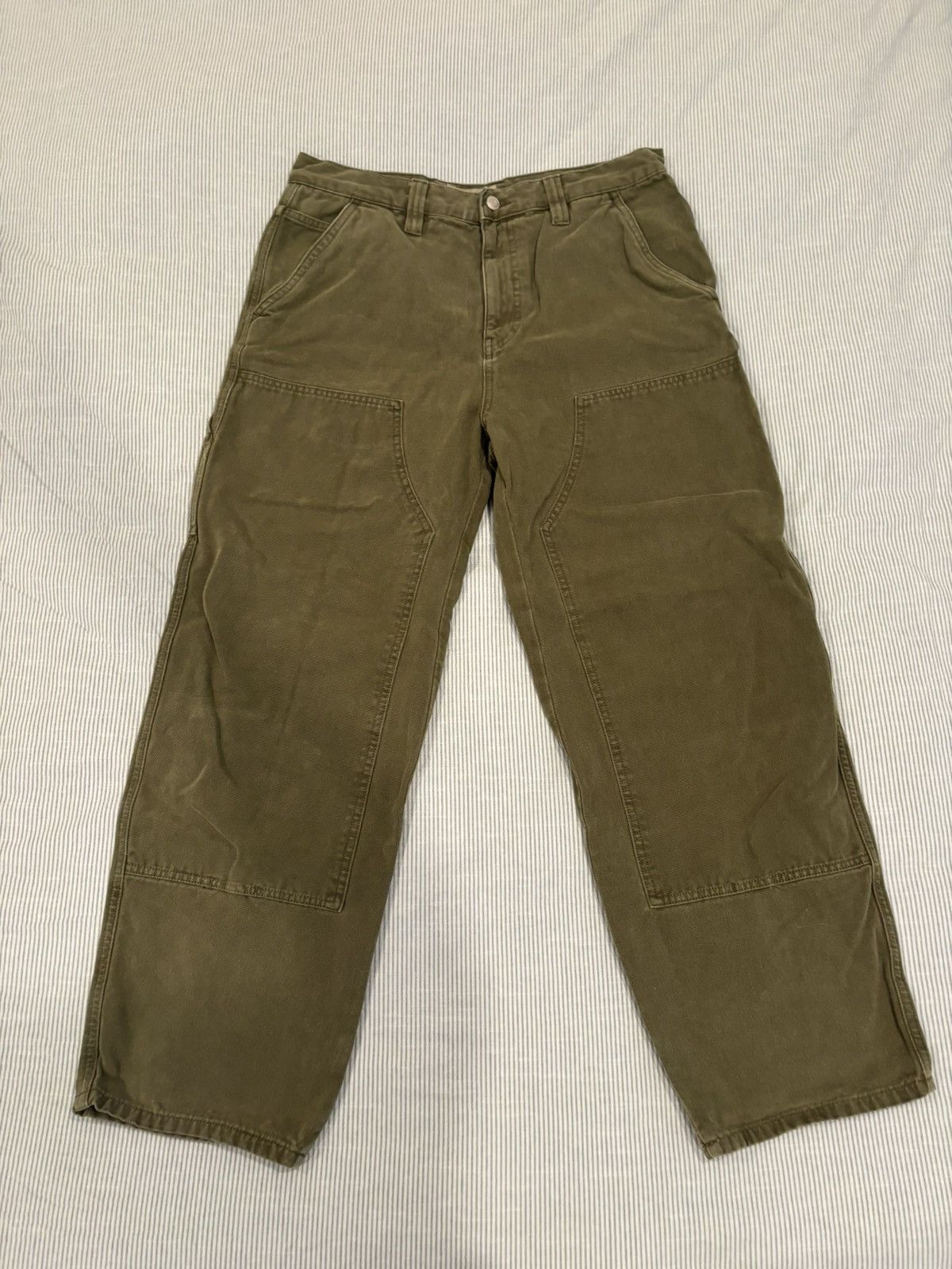 Stussy Stussy Olive Double Knee Carpenter Pants | Grailed