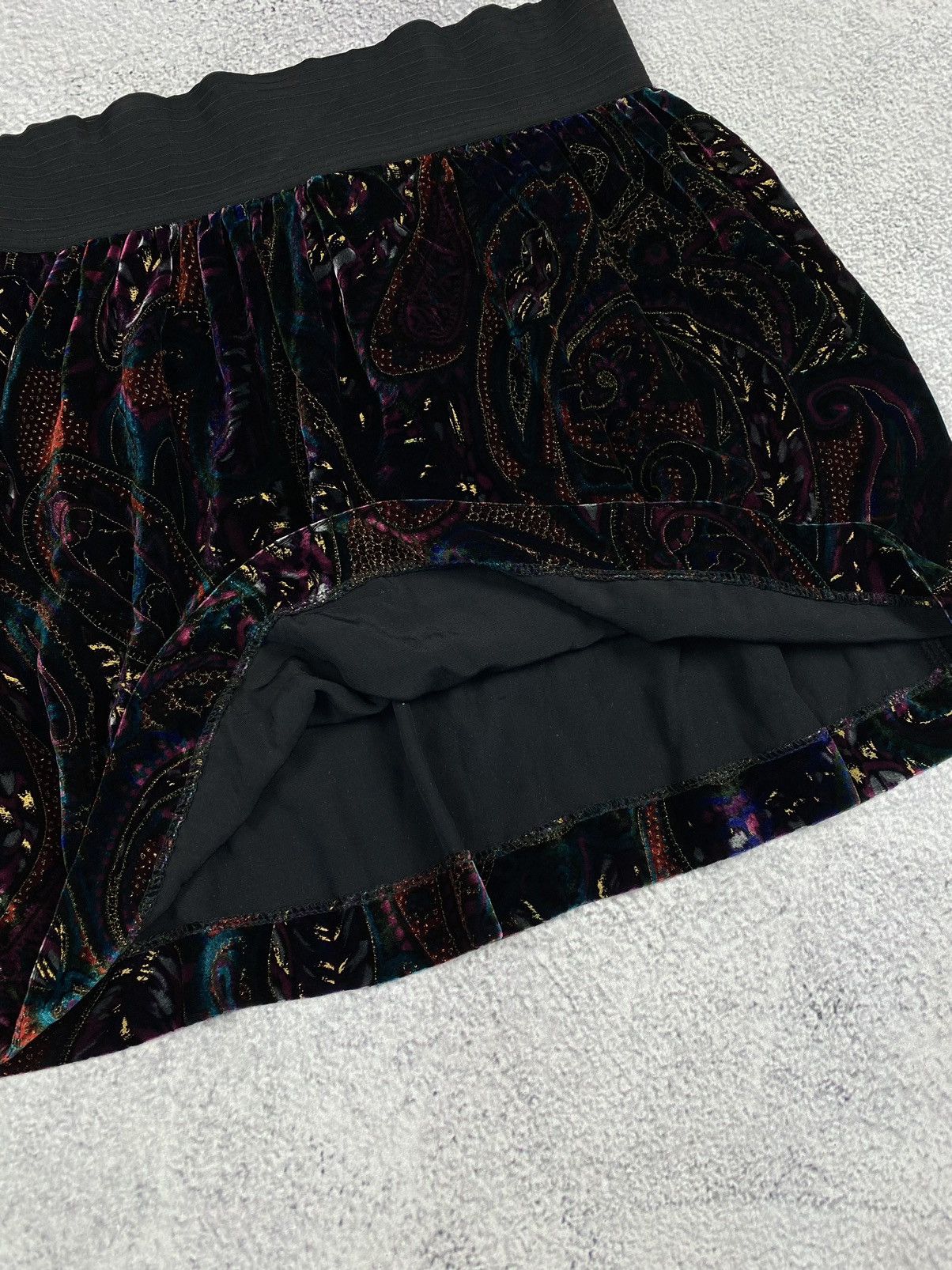 Designer × Sandro Sandro Viscose Silk Blend Velour/Velvet Paisley Skirt Size 26" / US 2 / IT 38 - 5 Thumbnail