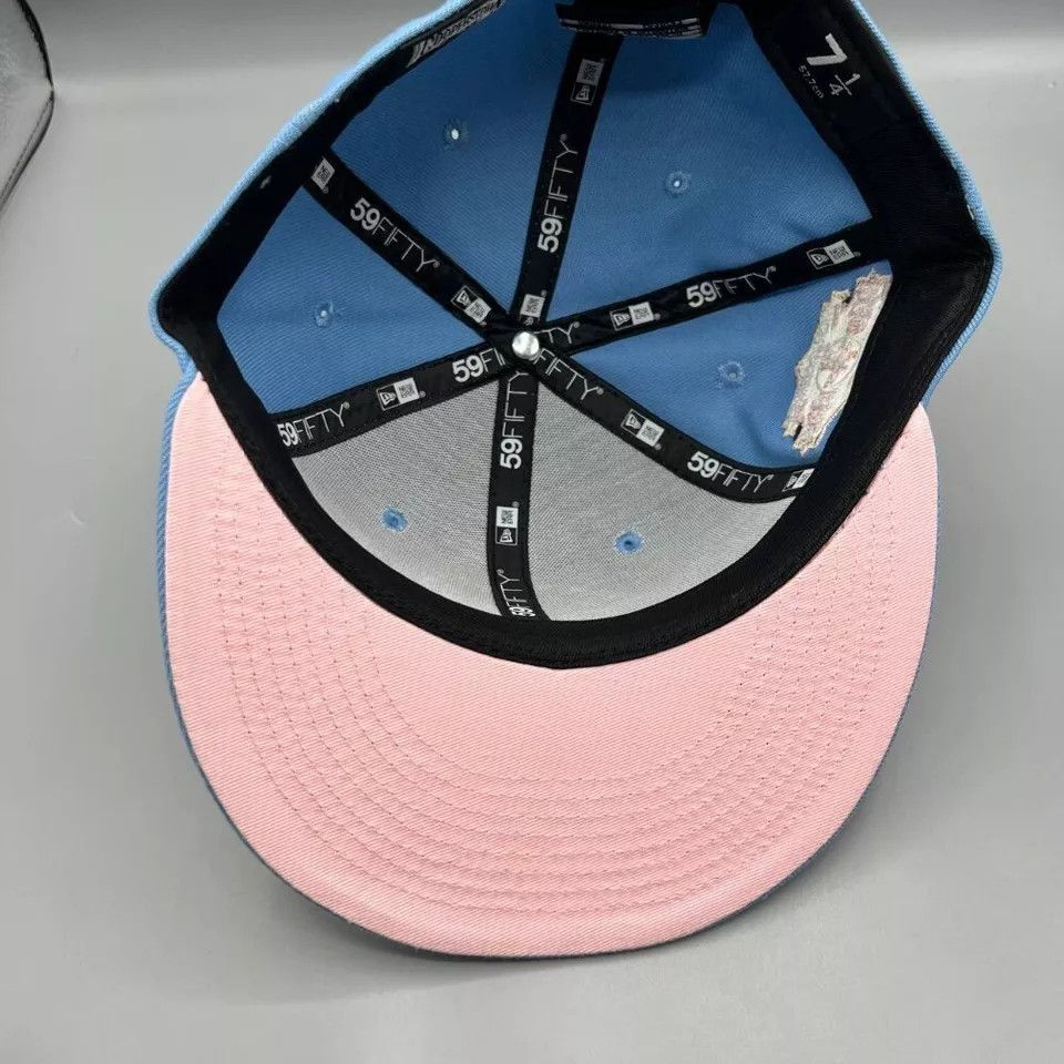 New Era Boston Red Sox Hat Men 7 1/4 Blue 59Fifty New Era Fitted Cap Size ONE SIZE - 3 Thumbnail
