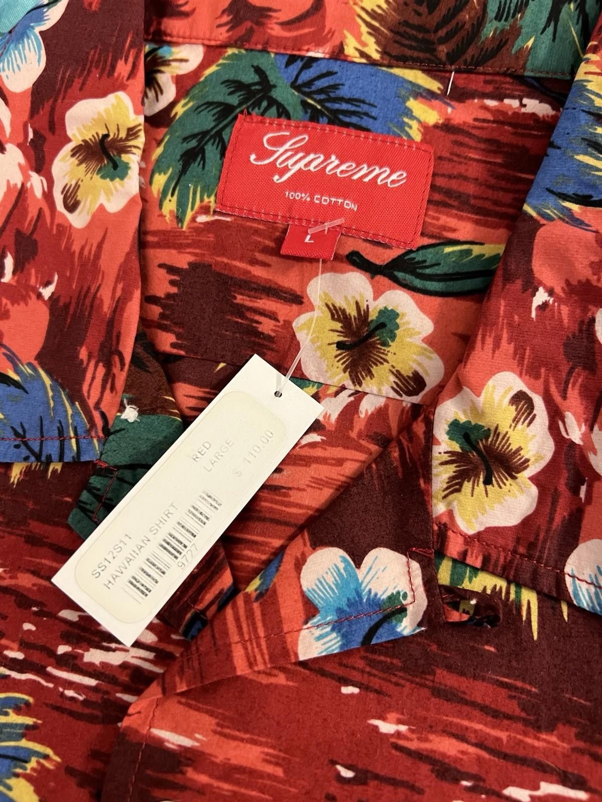 Supreme SS12 Supreme Hawaiian Shirt Red L Large 2012 Size US L / EU 52-54 / 3 - 7 Thumbnail