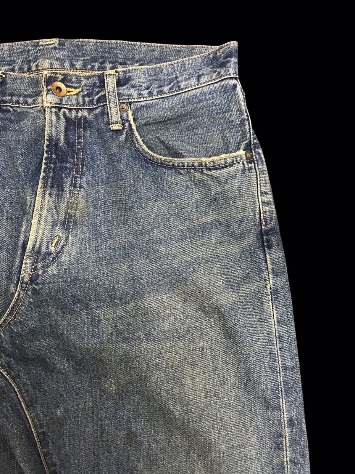 Edwin 💥WIDE💥VTG EDWIN 505X MUDWASH SELVEDGE DENIM F411 Size US 32 / EU 48 - 4 Thumbnail