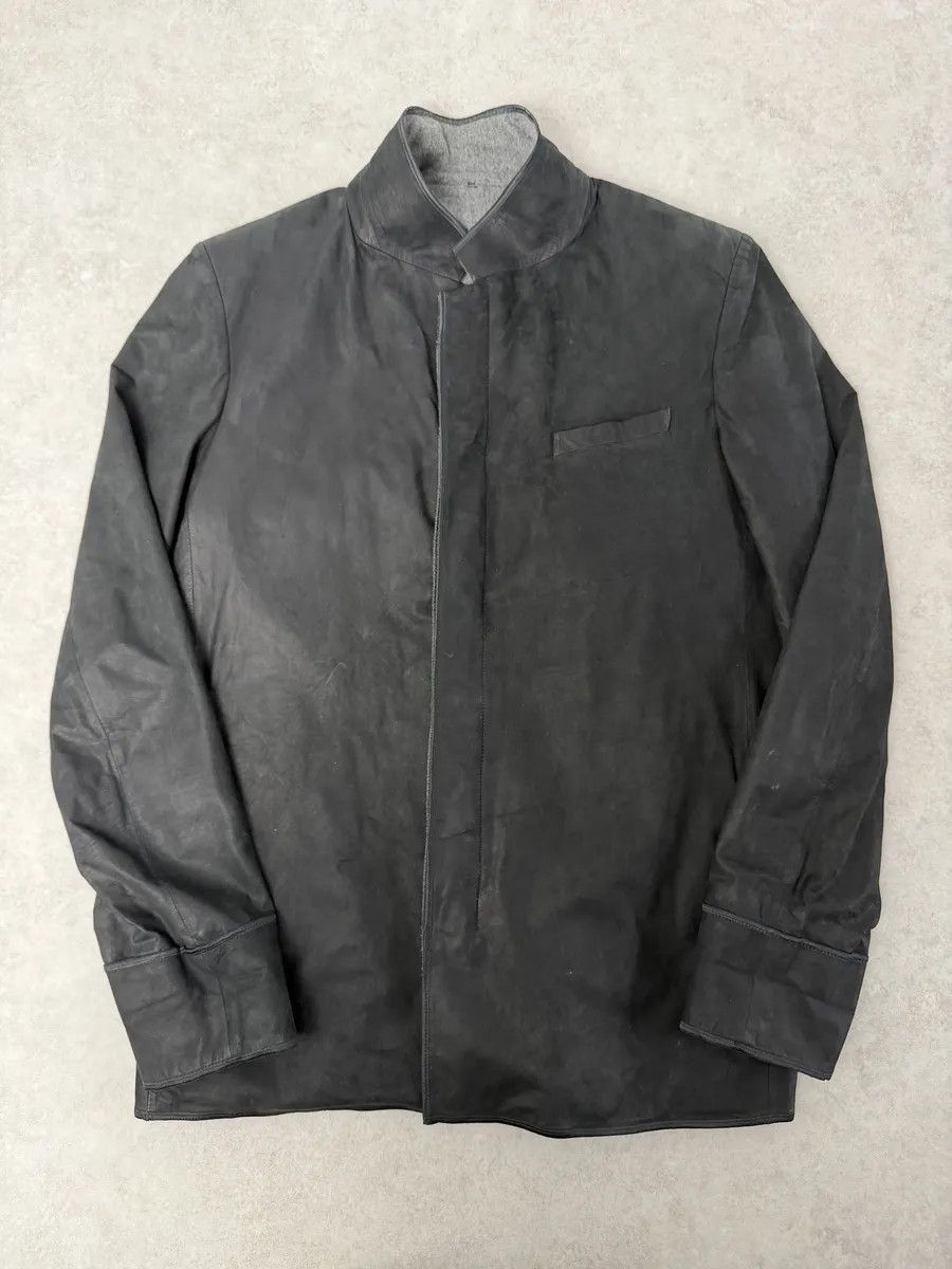 Dior 2010s Dior Black Calf Leather & Cashmere Premium Jacket by Kris Van Assche Size US L / EU 52-54 / 3 - 3 Thumbnail
