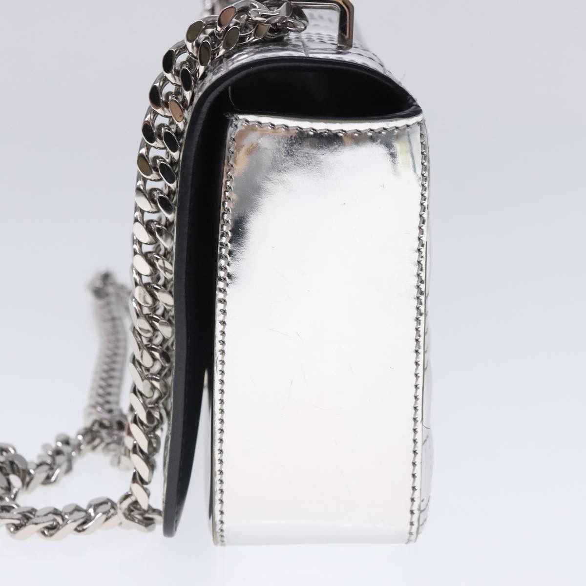 Burberry Burberry Chain Shoulder Bag Patent Leather Silver Size ONE SIZE - 5 Thumbnail