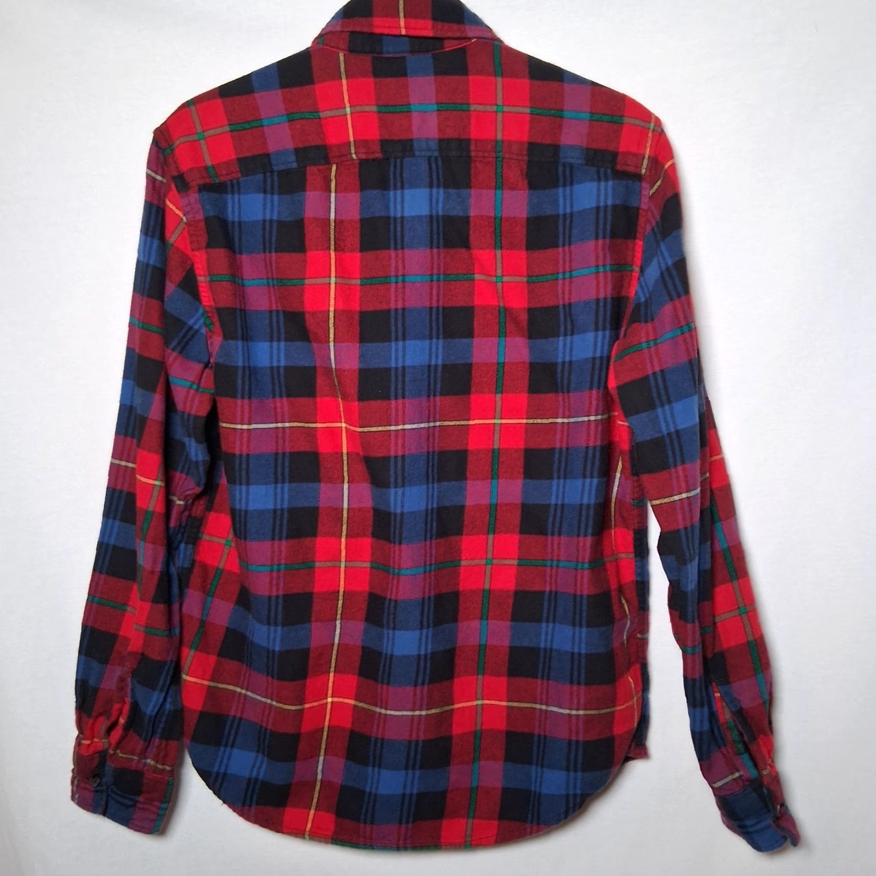 American Eagle Outfitters American Eagle Flannel Shirt Men Medium Red Blue Plaid Tartan Work Classic Fit Size US M / EU 48-50 / 2 - 2 Thumbnail