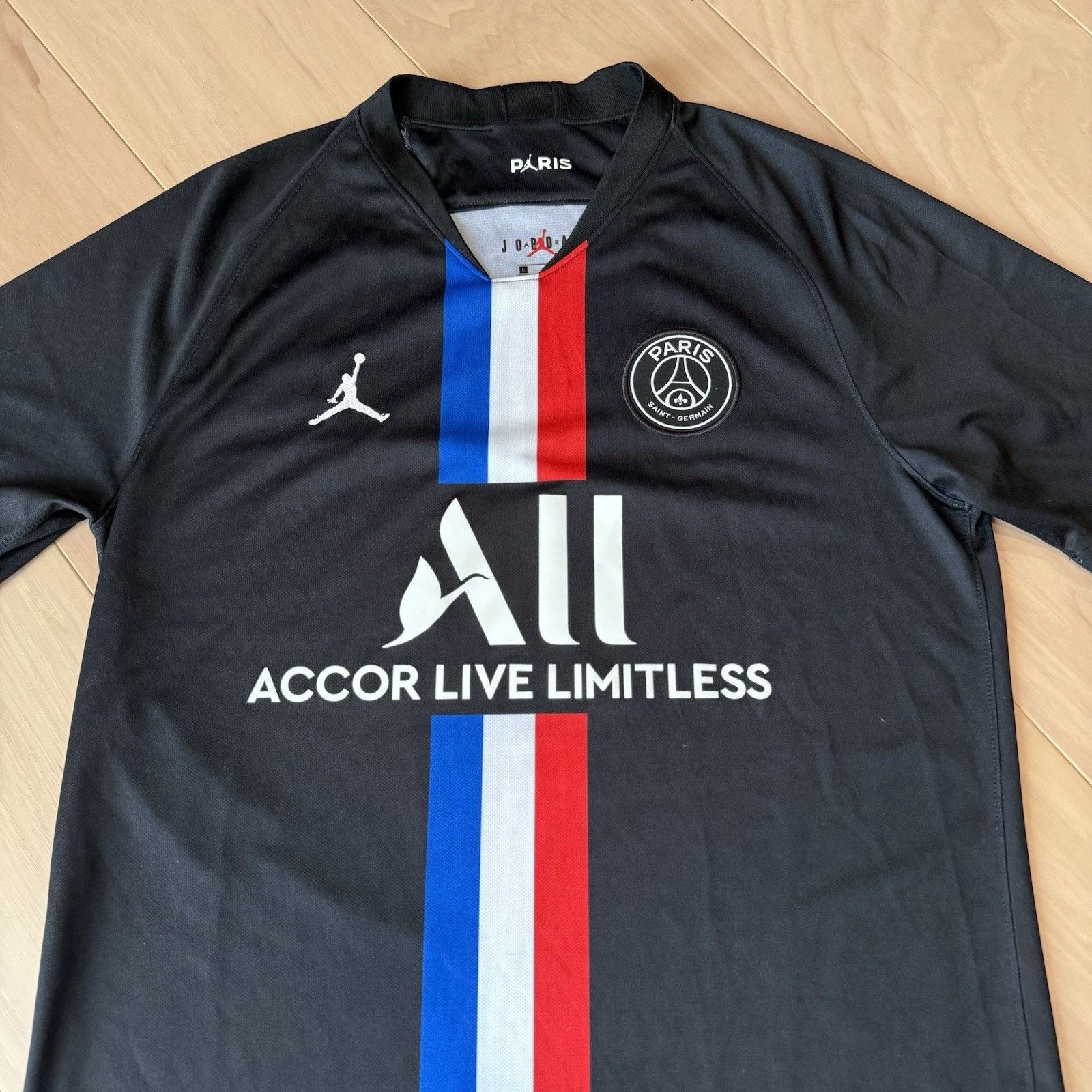 Nike Air Jordan Paris Saint Germain Jersey Large Black Soccer Size US L / EU 52-54 / 3 - 3 Thumbnail