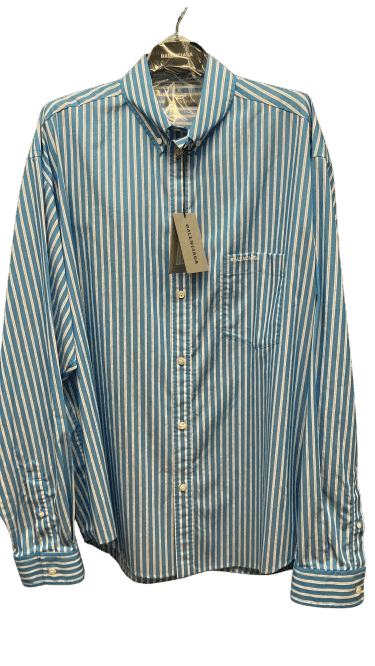 Balenciaga o1mt1gz1024 L/S Large Fit Shirt in Azure Blue/White Size US S / EU 44-46 / 1 - 1 Preview