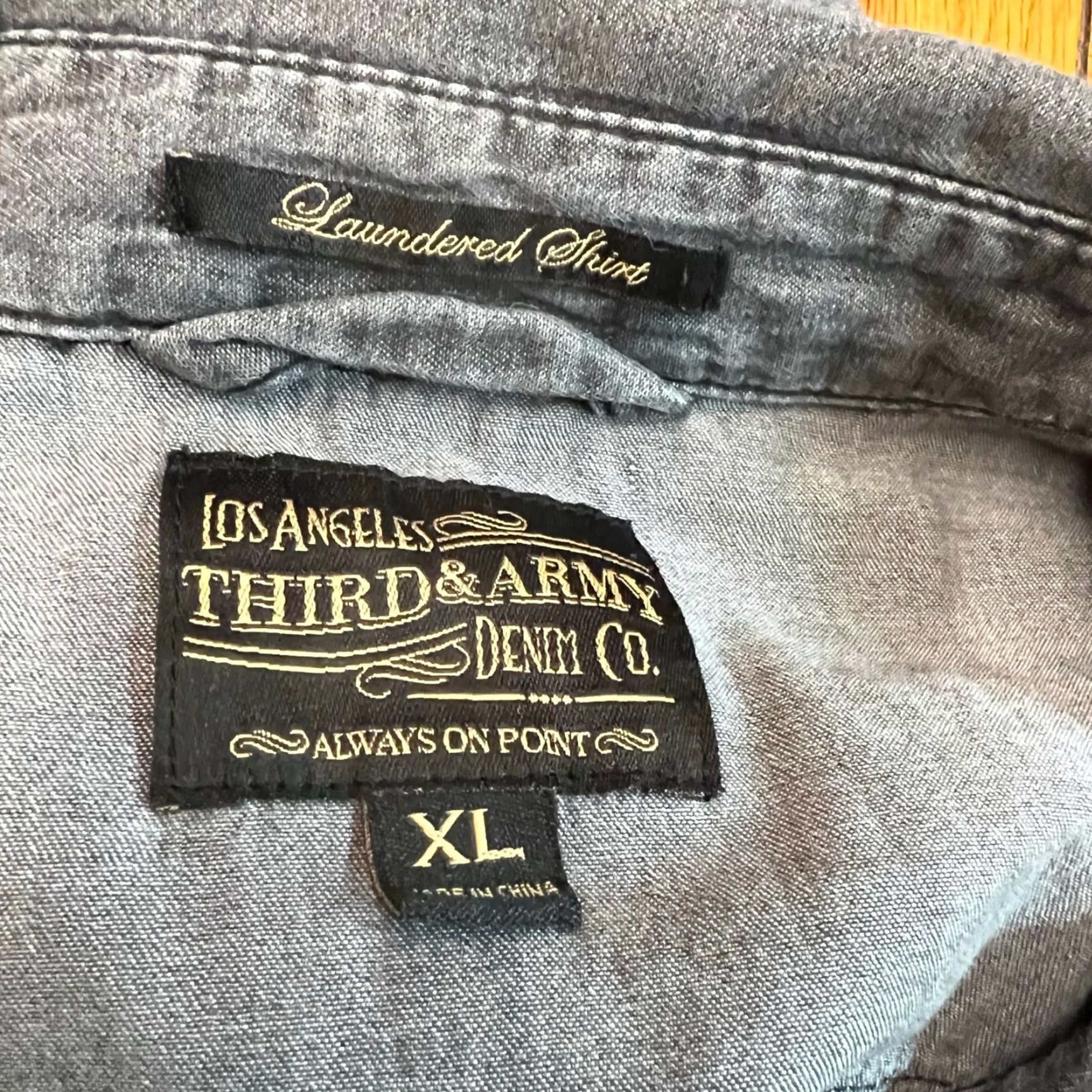 Vintage VINTAGE Third Army LA Shirt Mens XL Gray Pockets Laundered Shirt 90s Mens Clothing Button-Up Size US XL / EU 56 / 4 - 7 Thumbnail