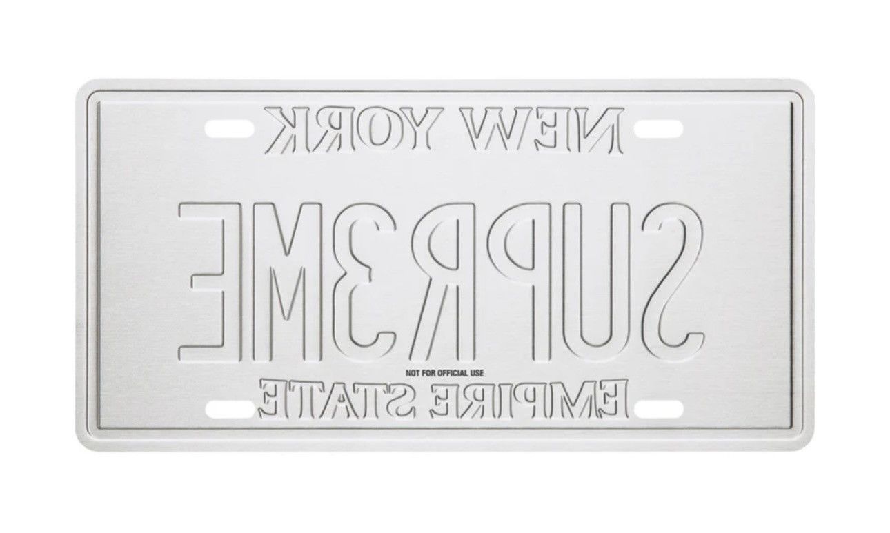 Supreme Supreme License Plate Size ONE SIZE - 5 Thumbnail