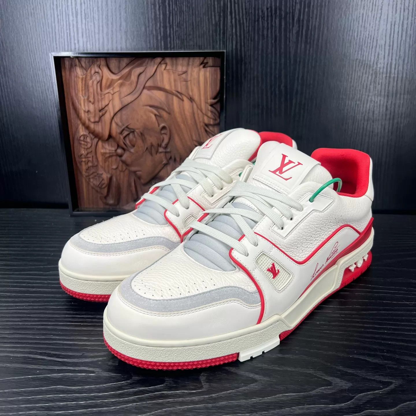Louis Vuitton LV Trainer White Red 43 Mint Size US 10 / EU 43 - 1 Thumbnail