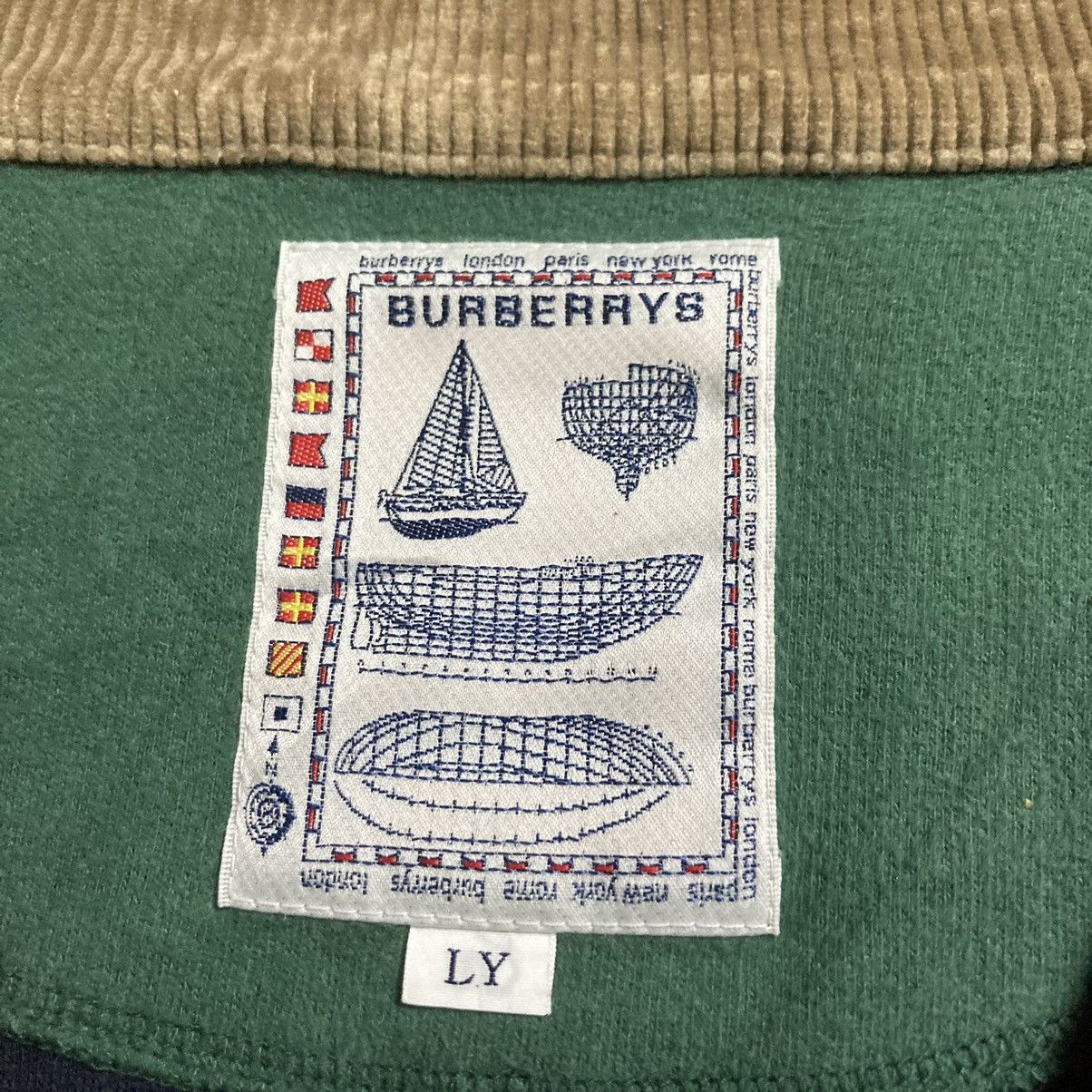 Burberry VINTAGE BURBERRY RUBBER PATCH QUATER ZIPPER SWEATSHIRT Size US L / EU 52-54 / 3 - 11 Thumbnail