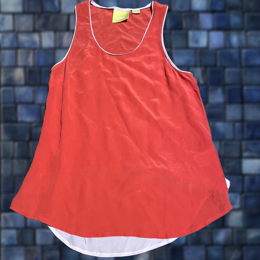 Vintage Maeve Blouse Womens Size 2 Red Silk Sleeveless Scoop Neck Pullover Casual Party/Cocktail Travel Undefined Size XS / US 0-2 / IT 36-38 - 1 Thumbnail