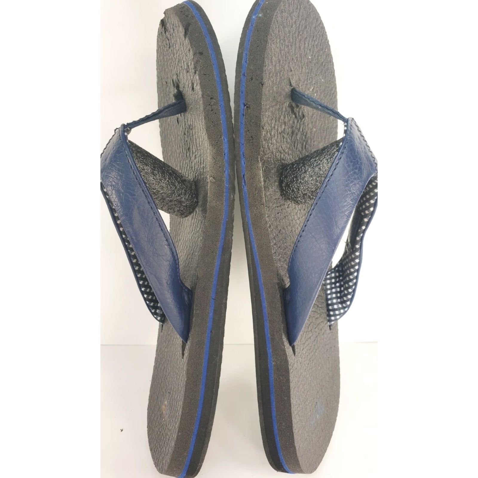 Sanuk Sanuk Sandals Yoga Mat Women 10M Blue Leather Straps Super Comfy Flip Flop Shoes Womens NS Size US 10 / IT 40 - 7 Thumbnail
