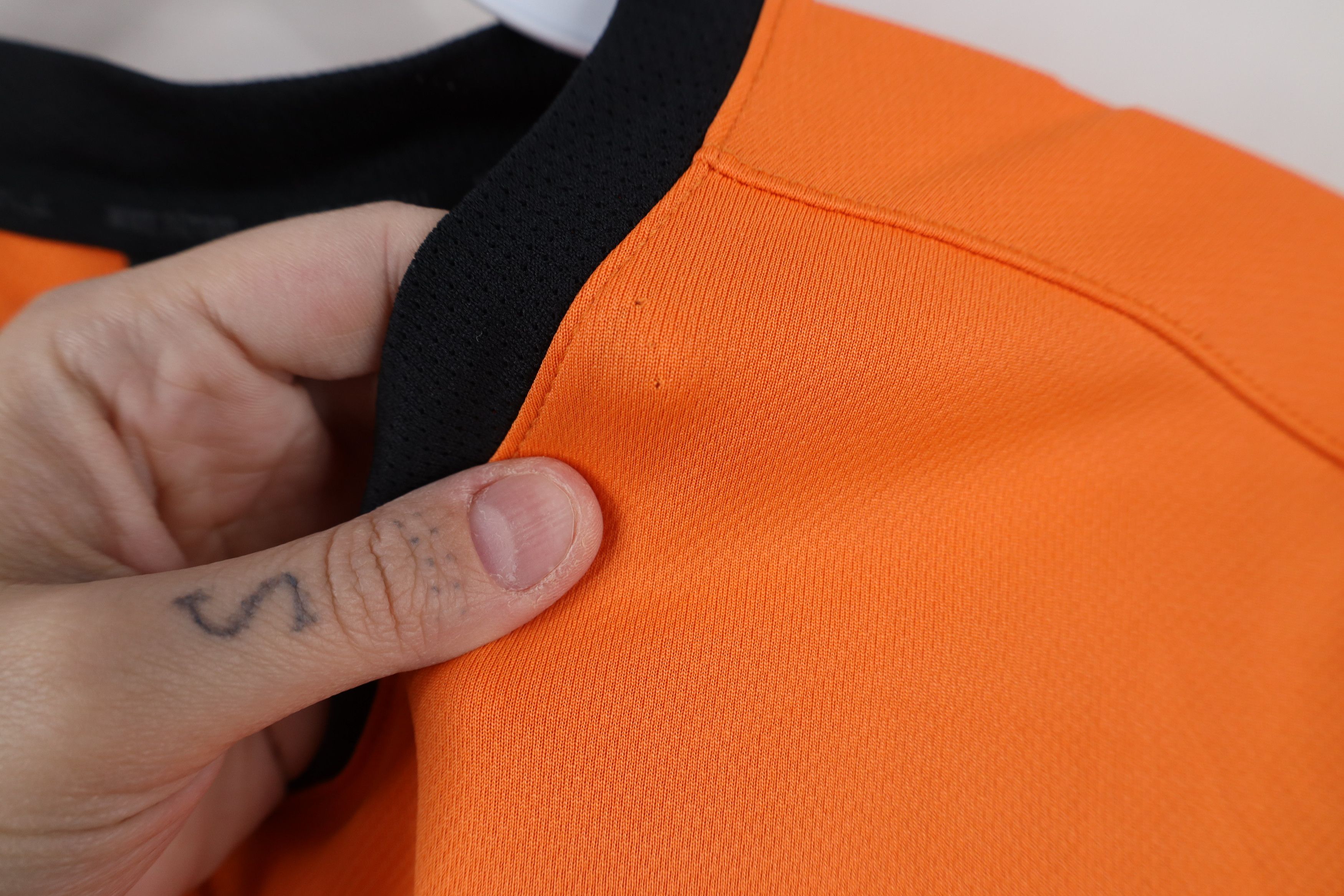 Nike × Vintage Vintage Nike Total 90 Scott Mini Swoosh Soccer Jersey Orange Size US S / EU 44-46 / 1 - 5 Thumbnail